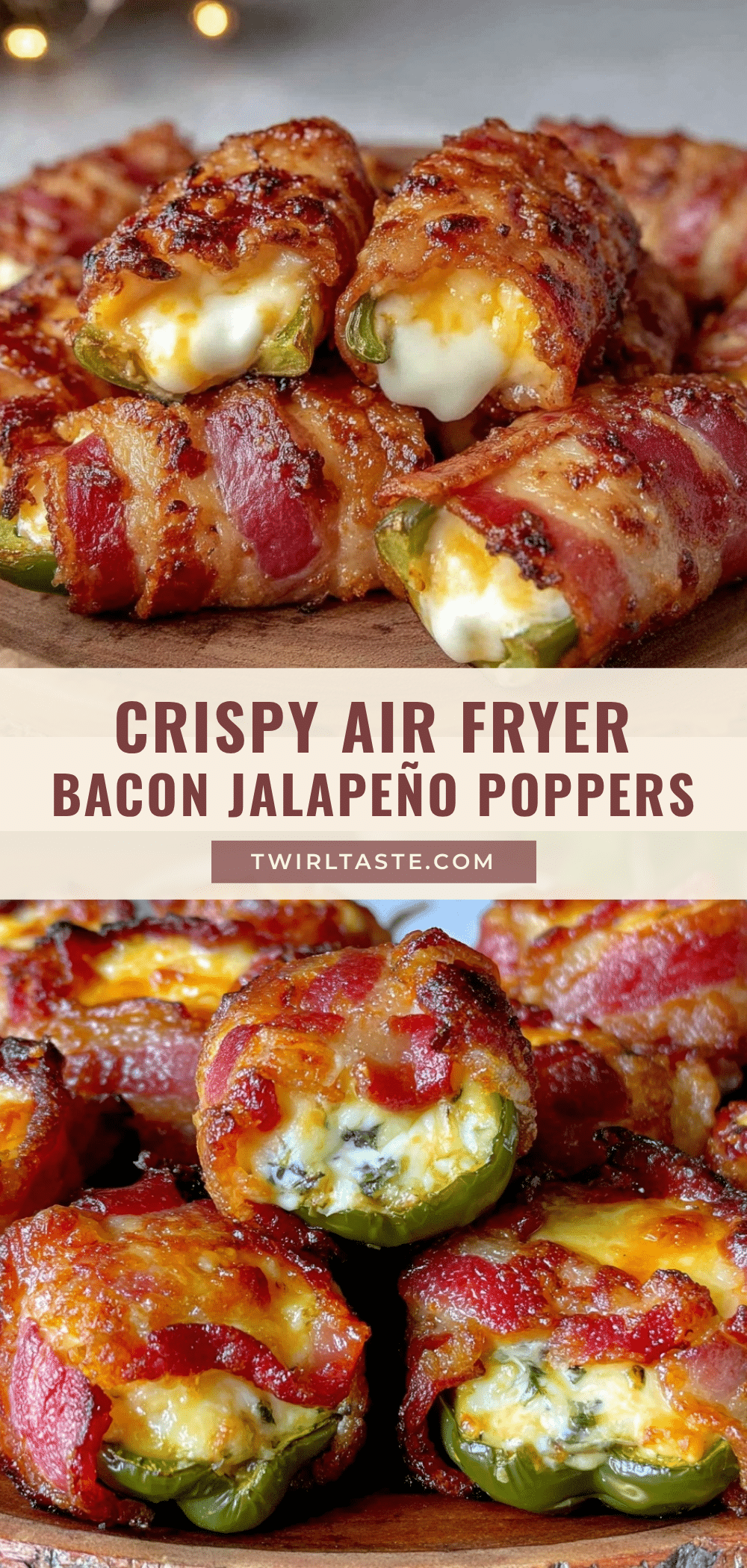 air fryer bacon wrapped jalapeño poppers recipe