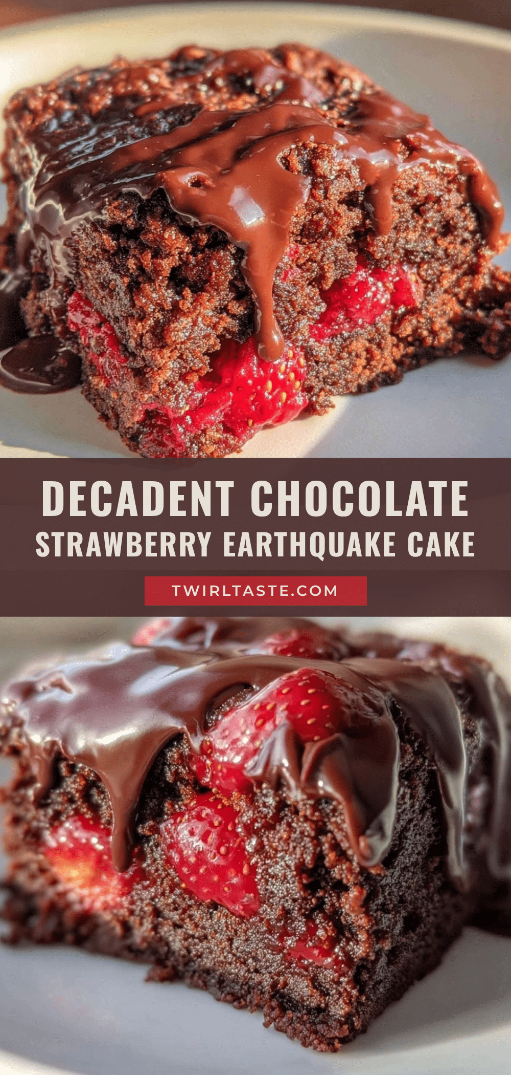 Chocolate Strawberry Earthquake Cake recipe