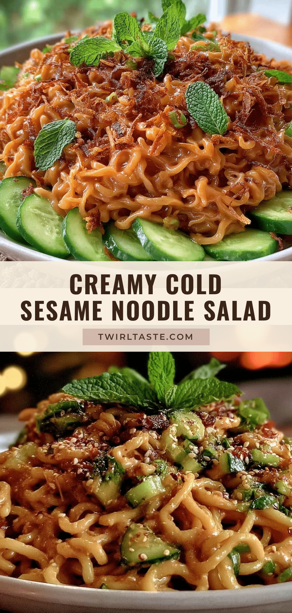 creamy cold sesame noodle salad recipe