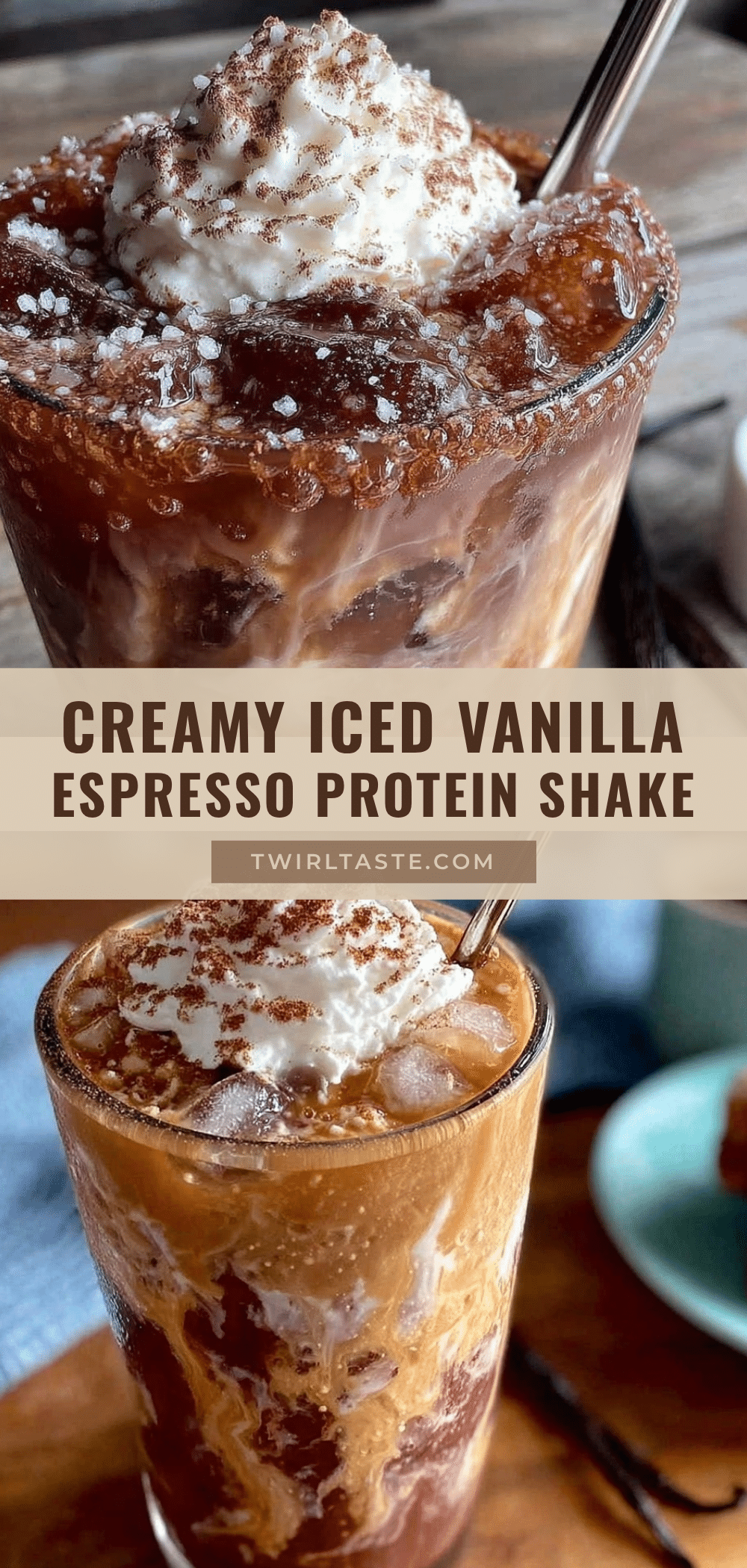 creamy iced protein coffee shake recipe