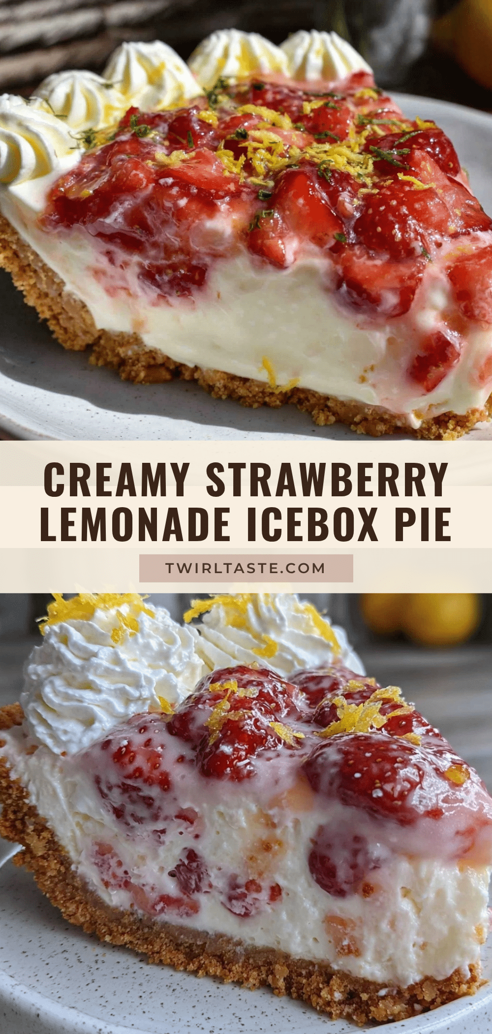 creamy strawberry lemonade icebox pie recipe
