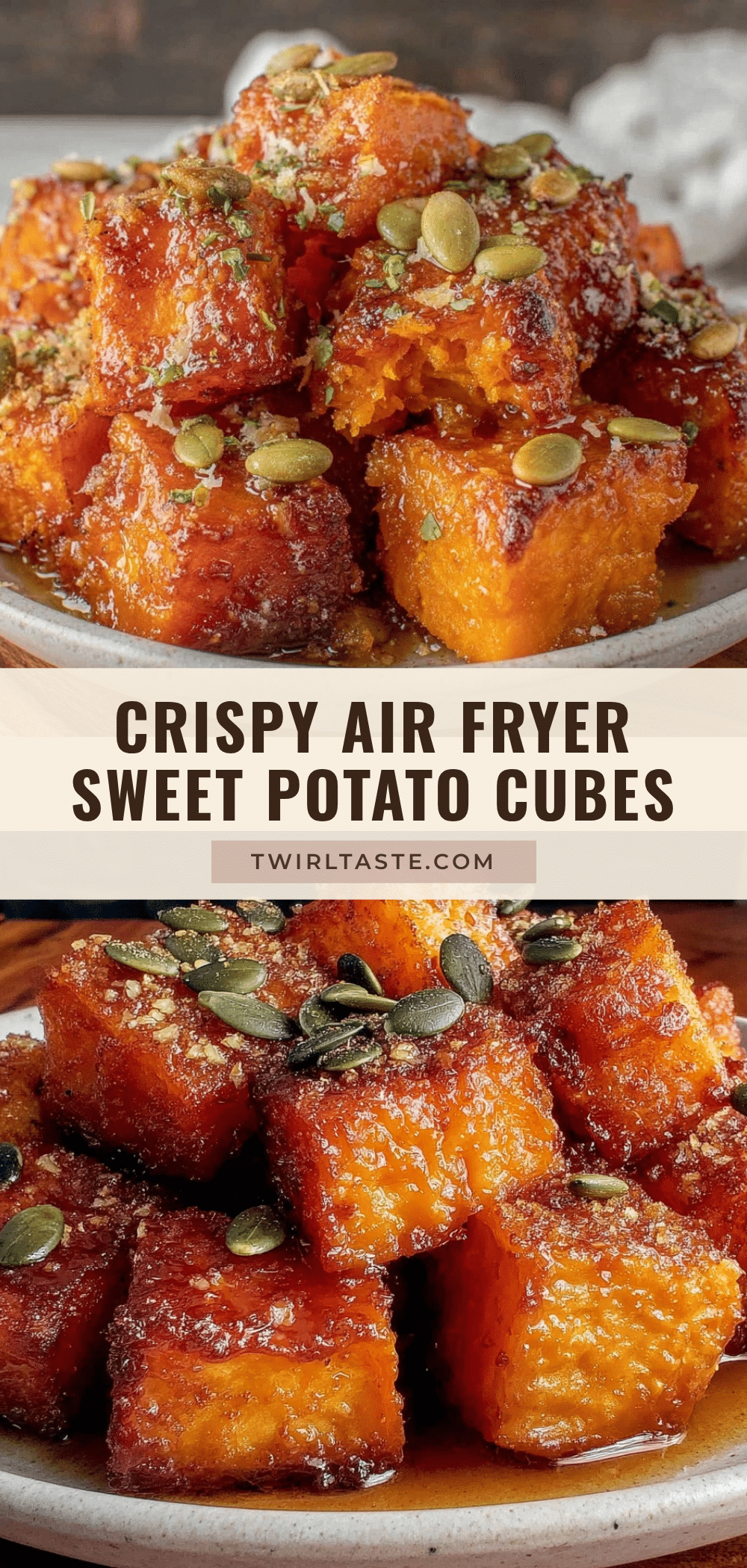 crispy air fryer sweet potato cubes recipe