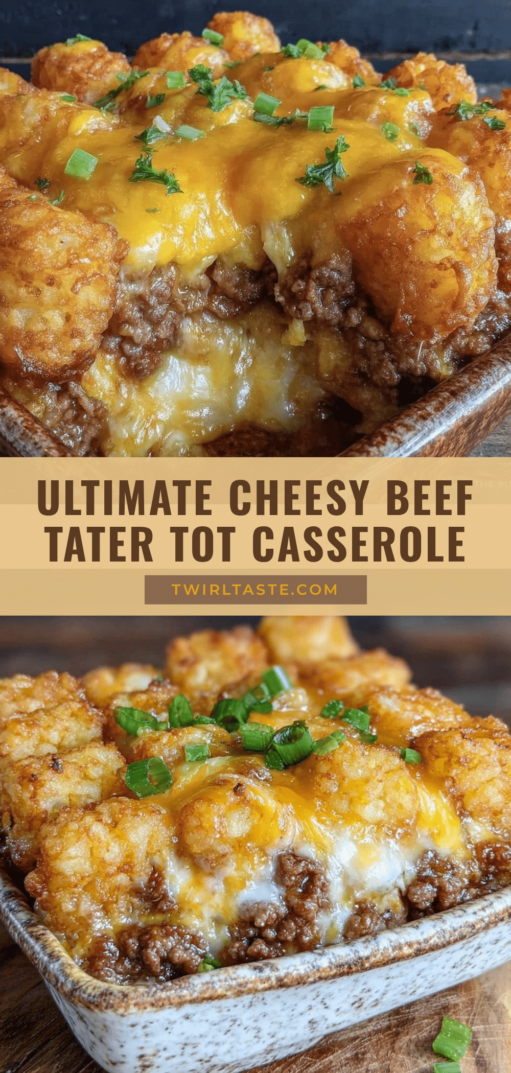 crispy cheesy tater tot casserole recipe