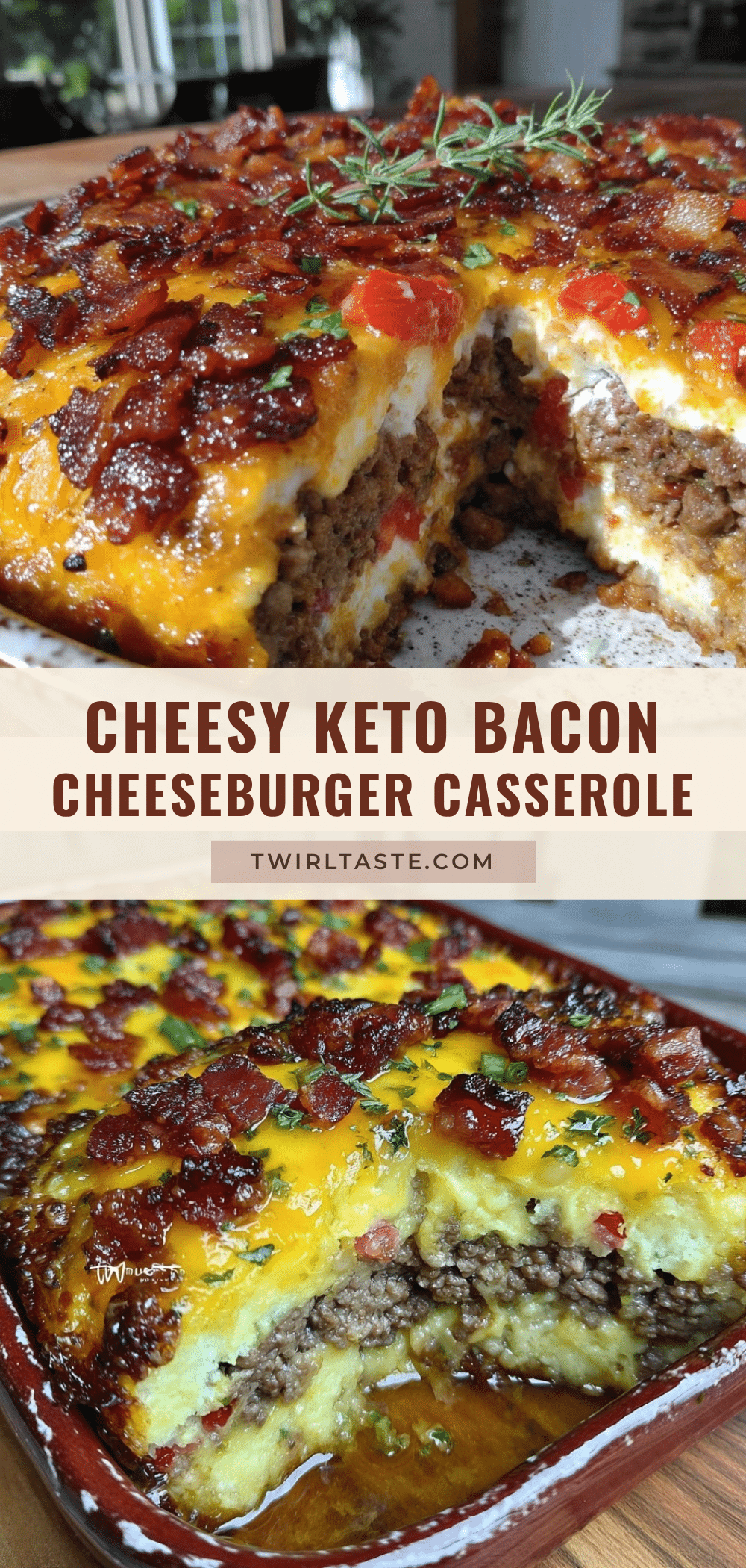 crispy keto bacon cheeseburger casserole recipe