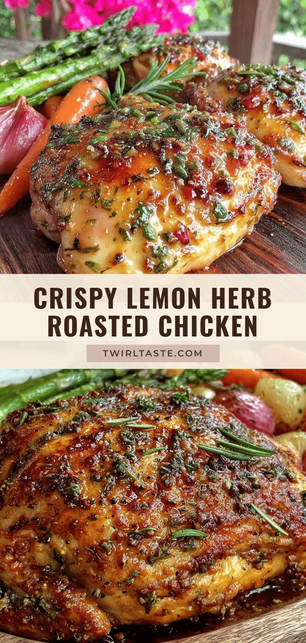 crispy lemon herb roasted chicken recipe