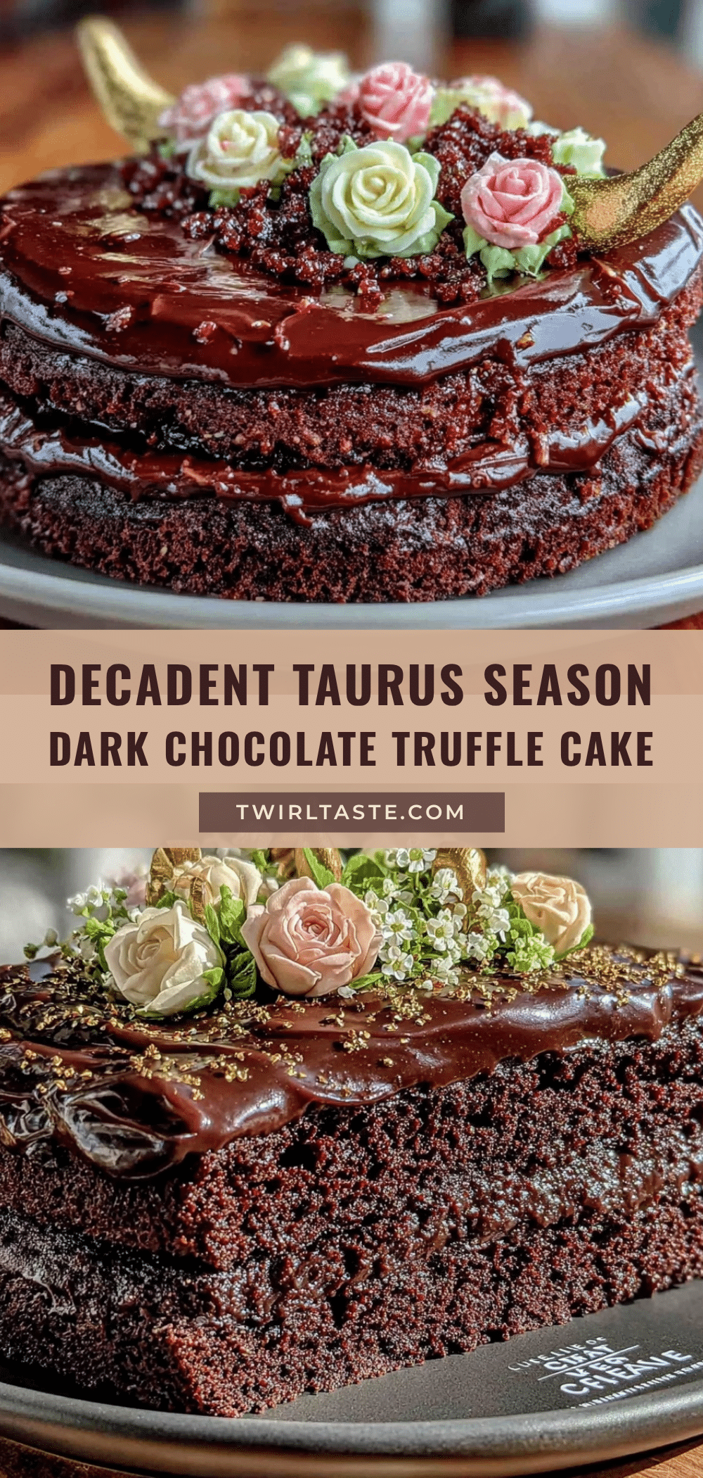 dark chocolate truffle cake recipe