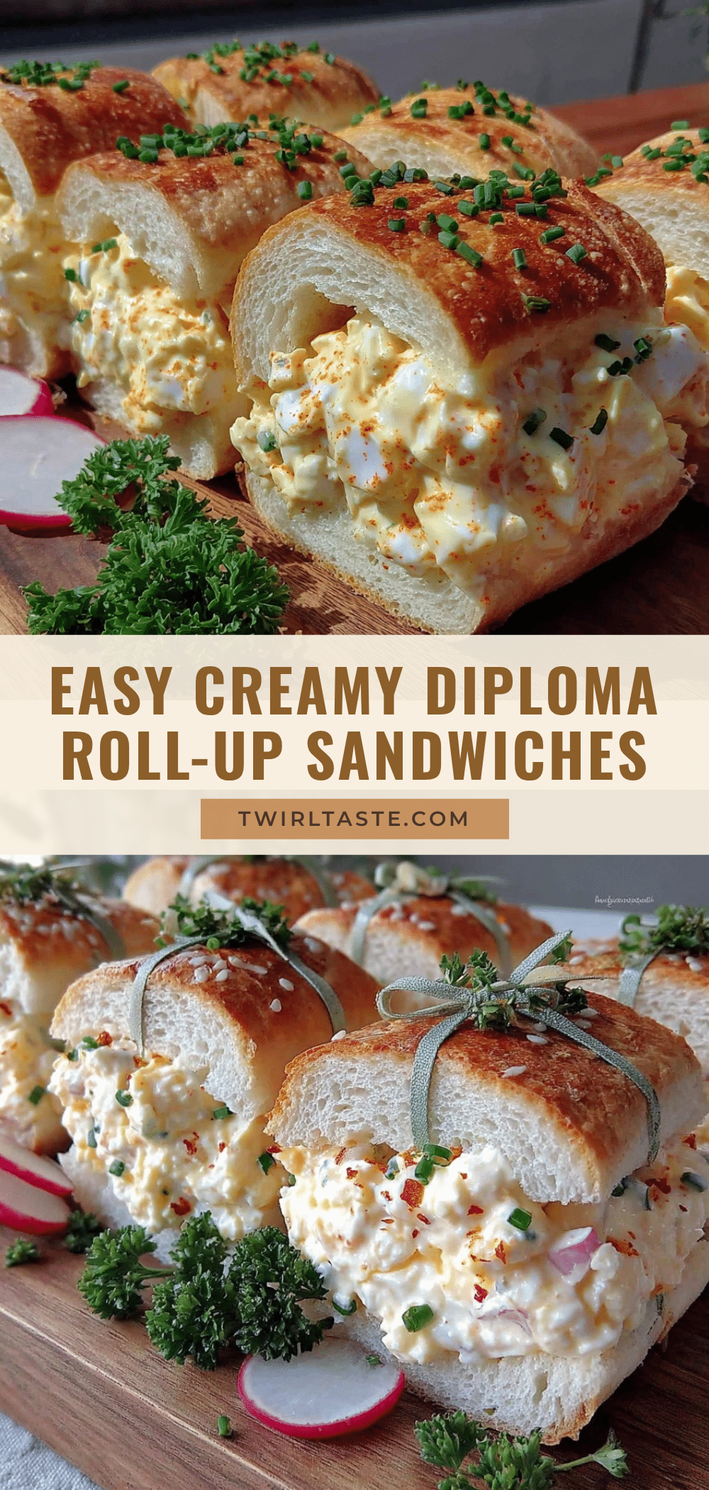 easy creamy diploma roll-up finger sandwiches recipe