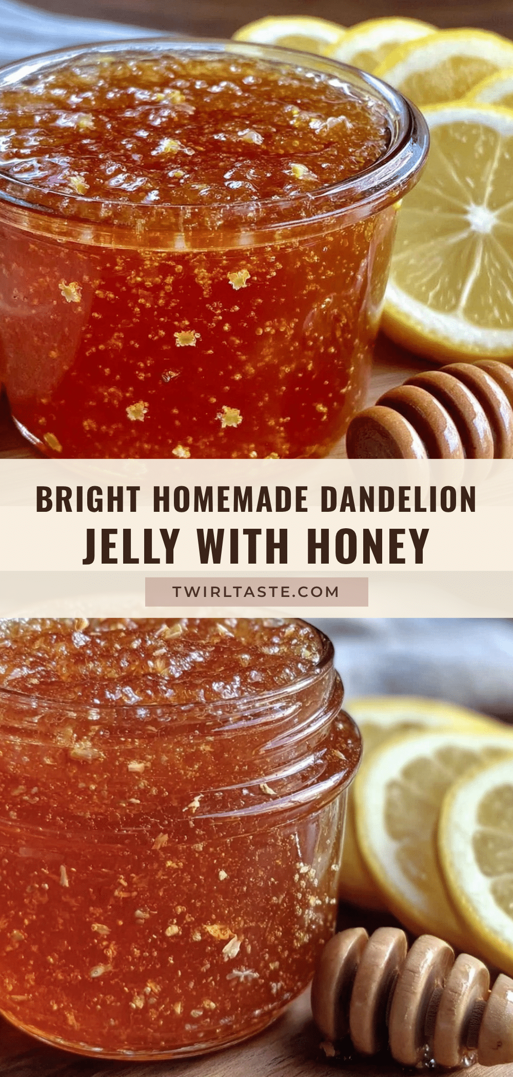 fresh homemade dandelion jelly recipe
