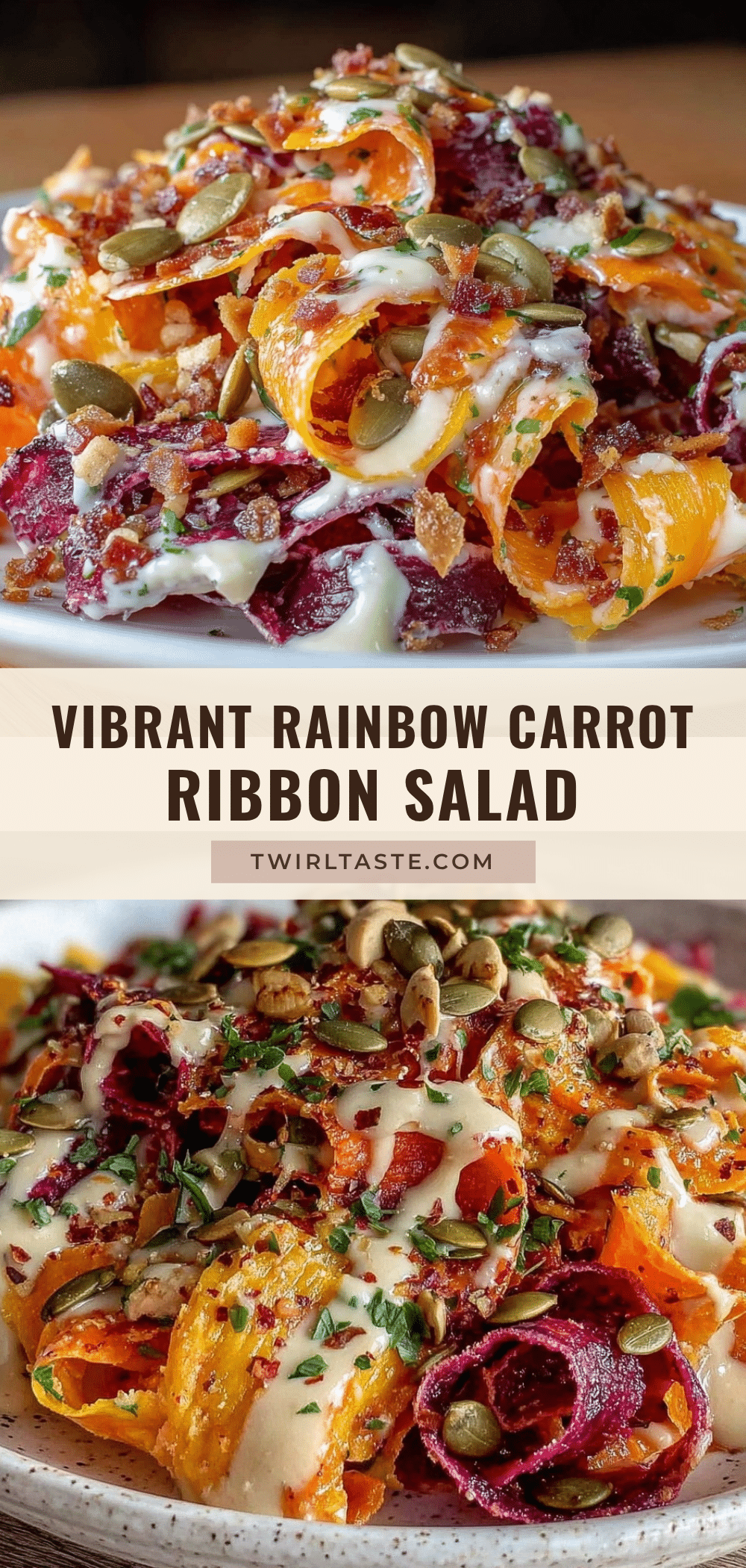 Fresh Rainbow Carrot Ribbon Salad recipe