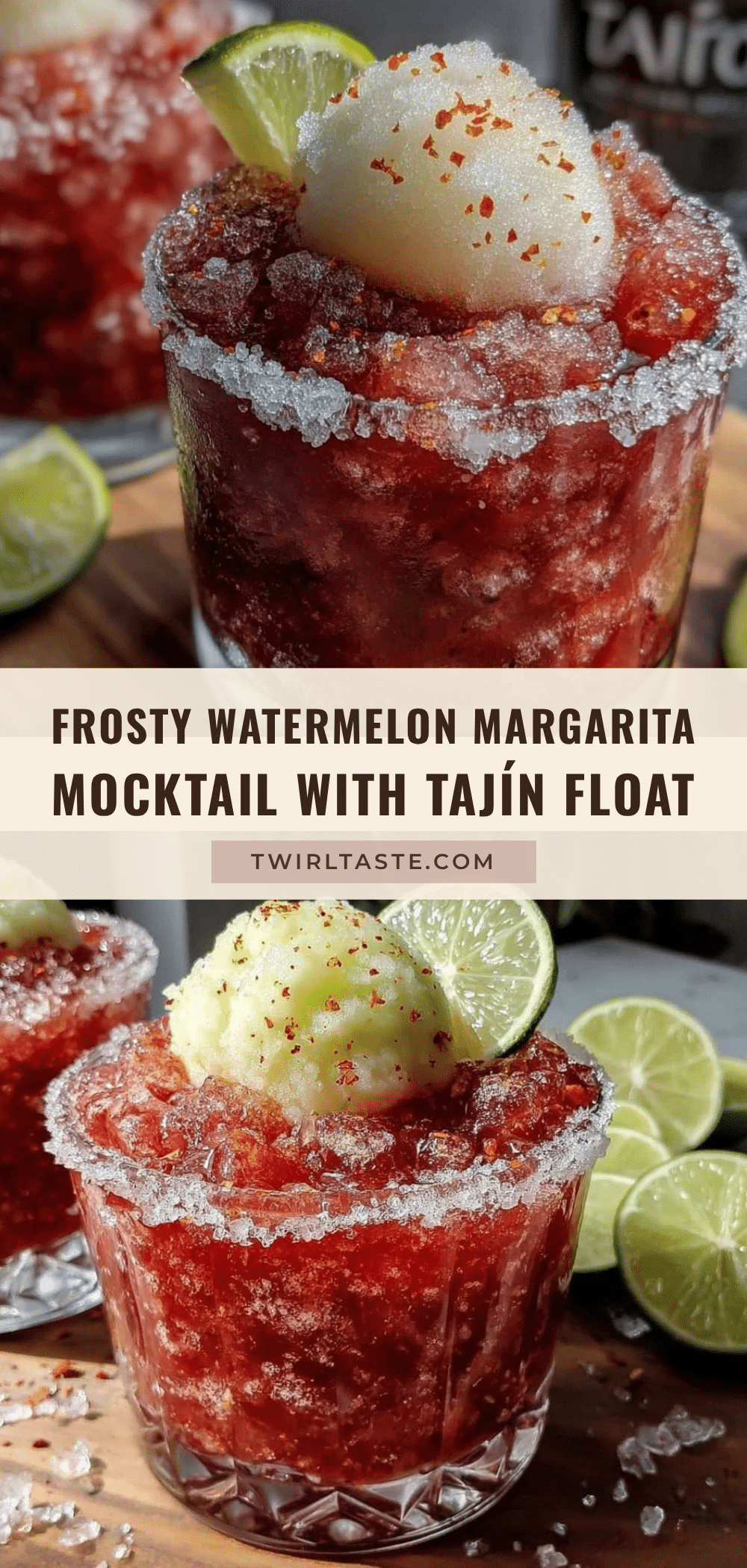 frozen watermelon margarita mocktail recipe