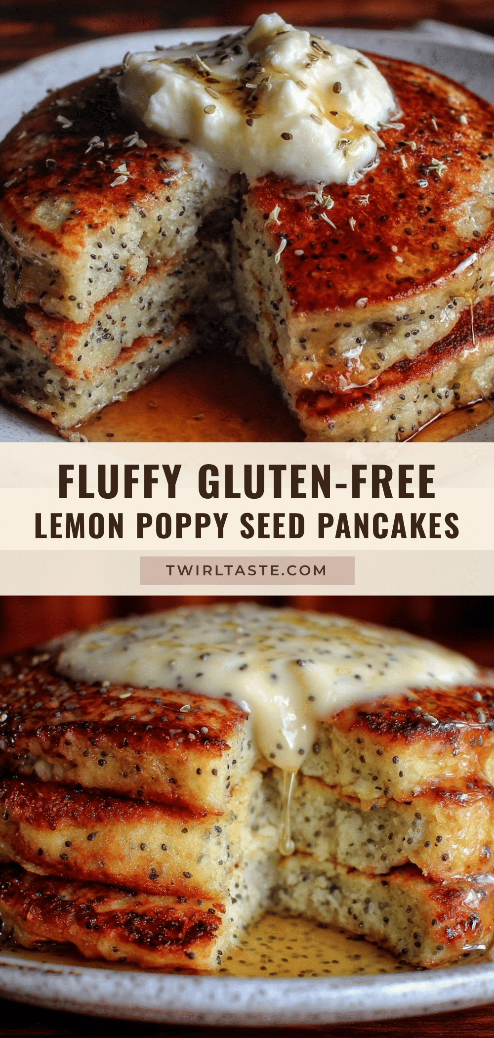 gluten-free almond flour lemon poppy seed pancakes recipe