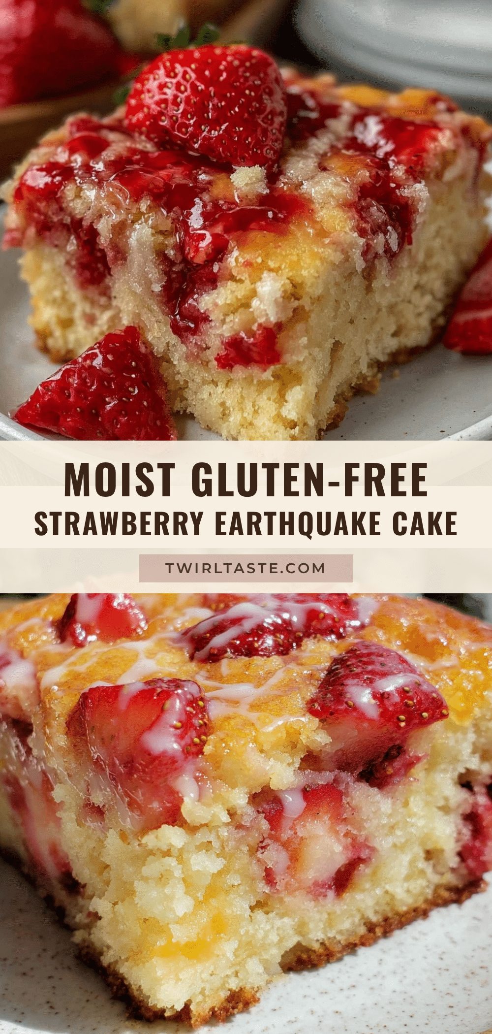 gluten-free strawberry earthquake sheet cake recipe