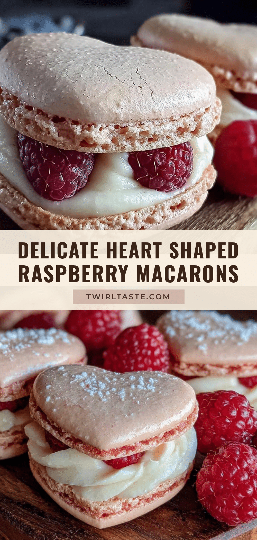 heart shaped raspberry macarons recipe