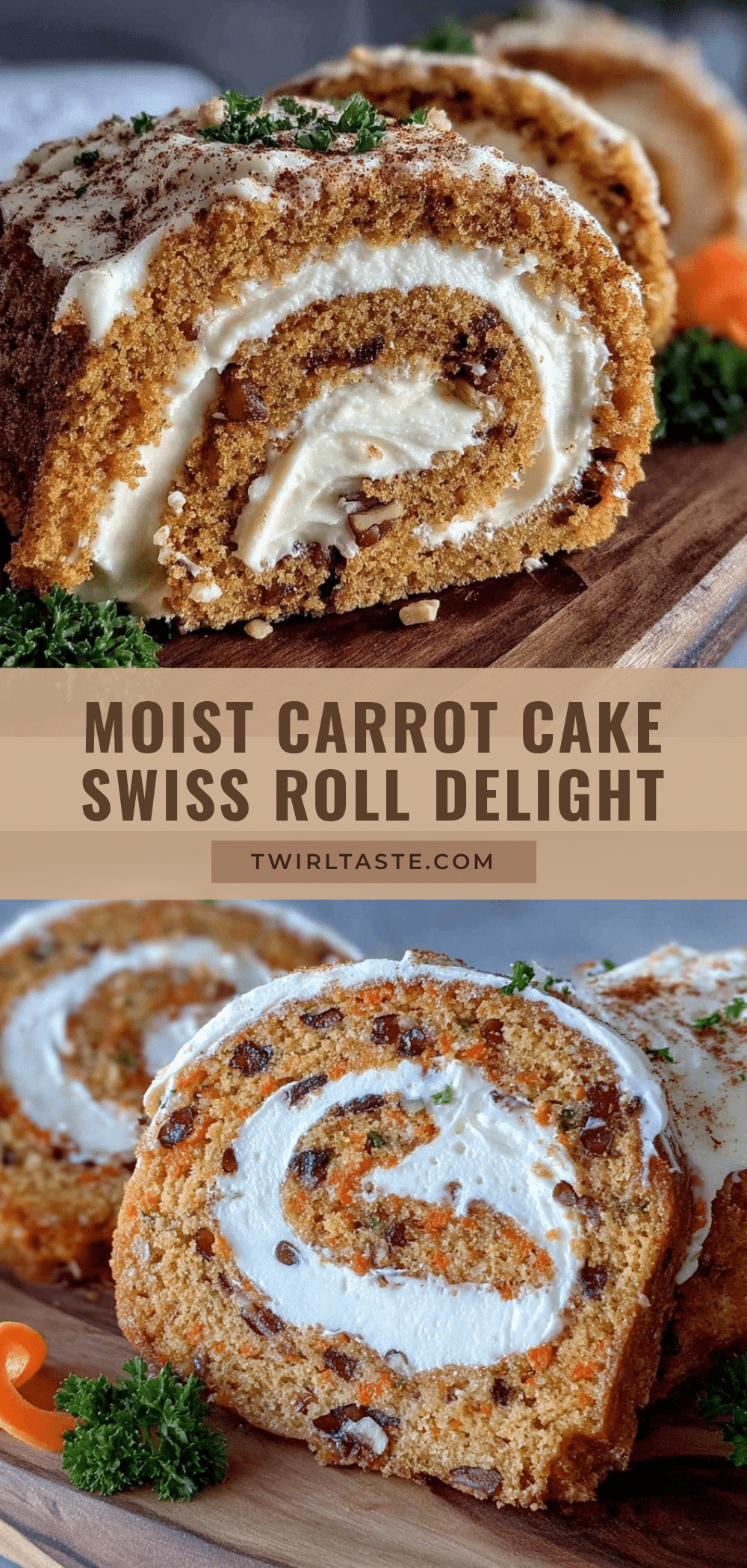 moist carrot cake swiss roll recipe