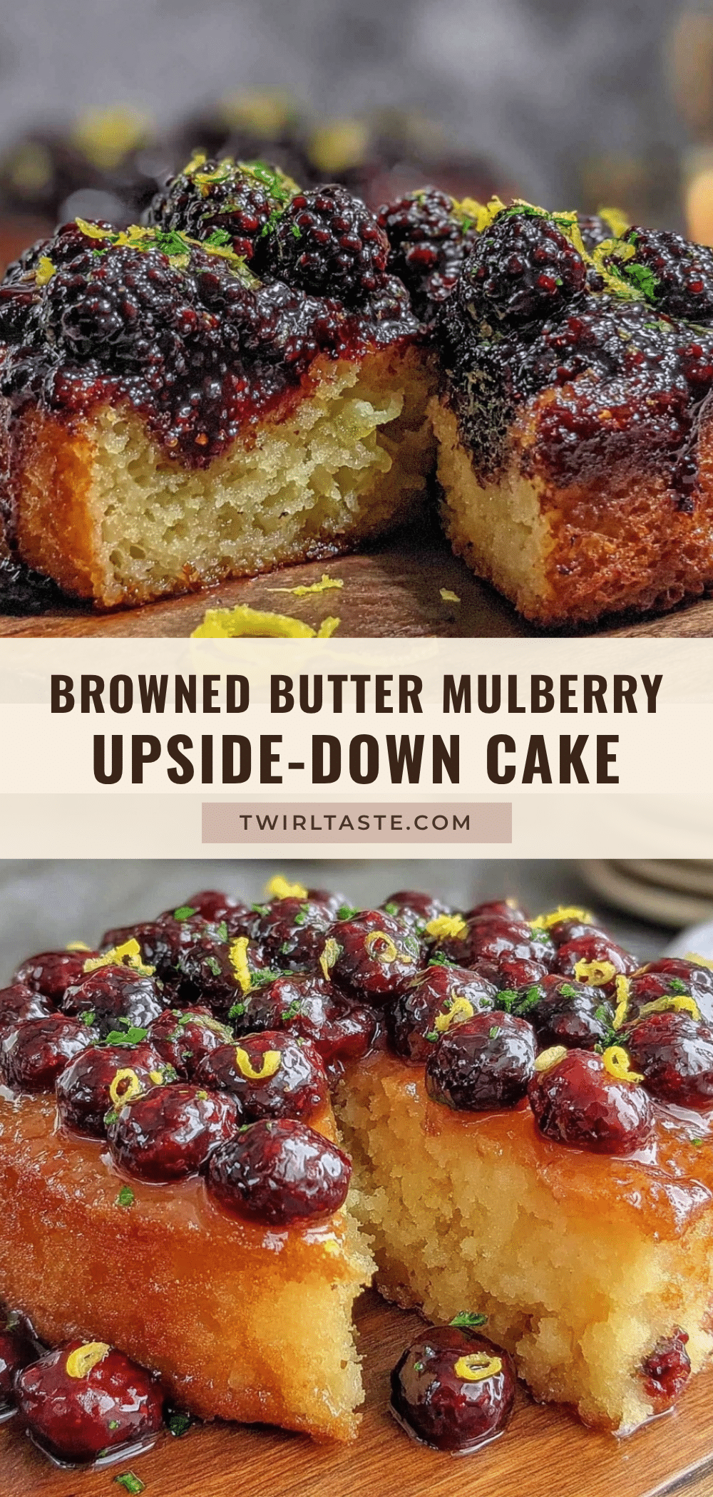mulberry upside-down cake recipe