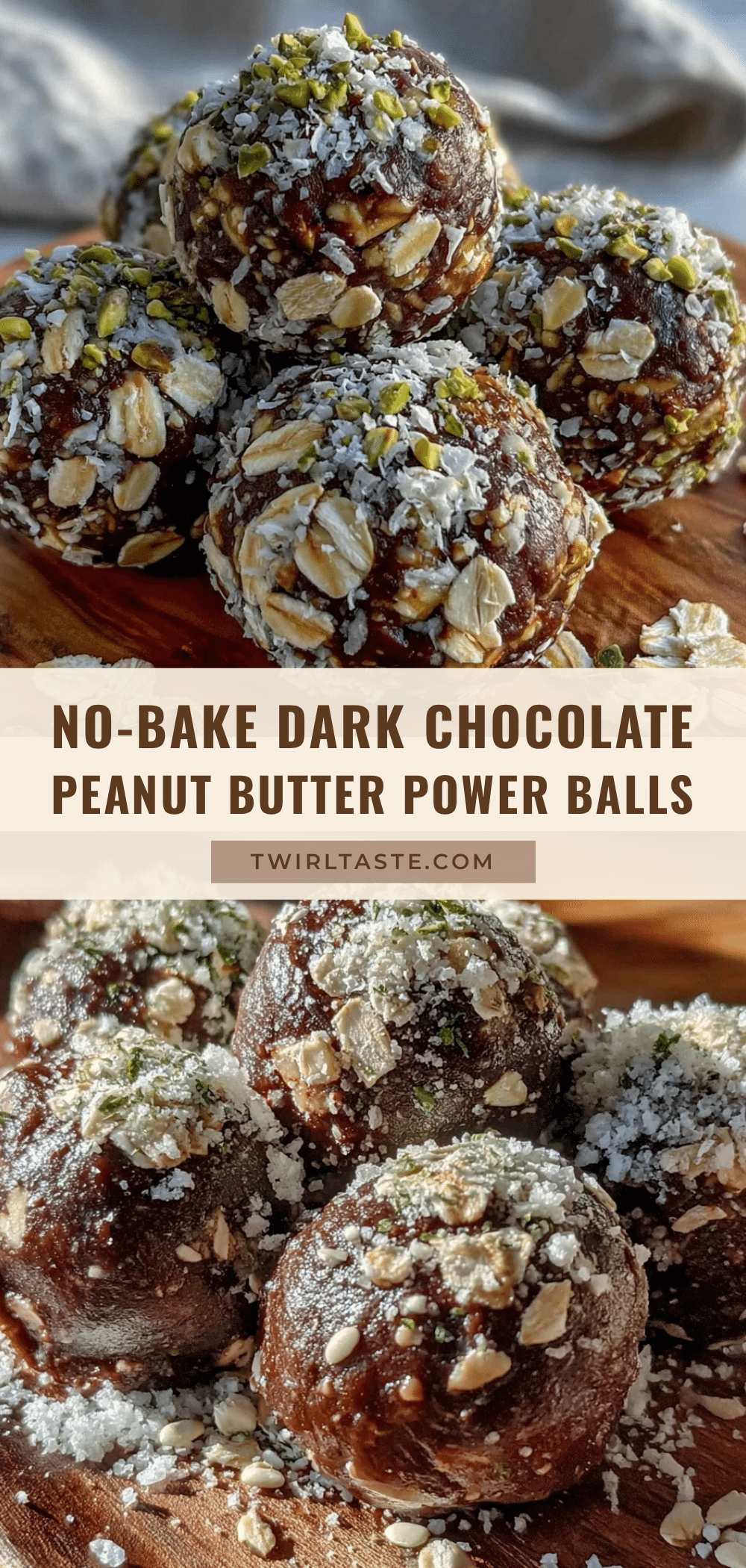 no-bake dark chocolate peanut butter protein balls recipe