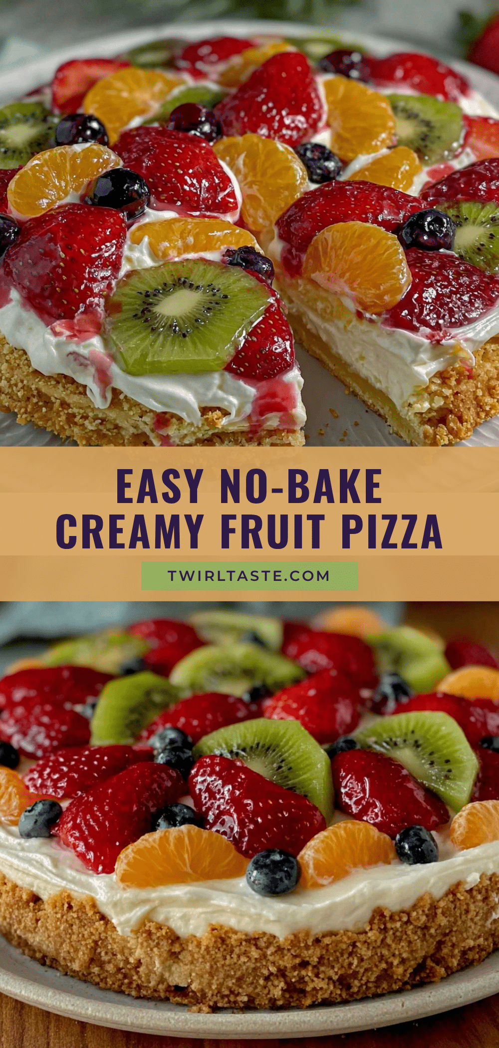 no bake fruit pizza recipe