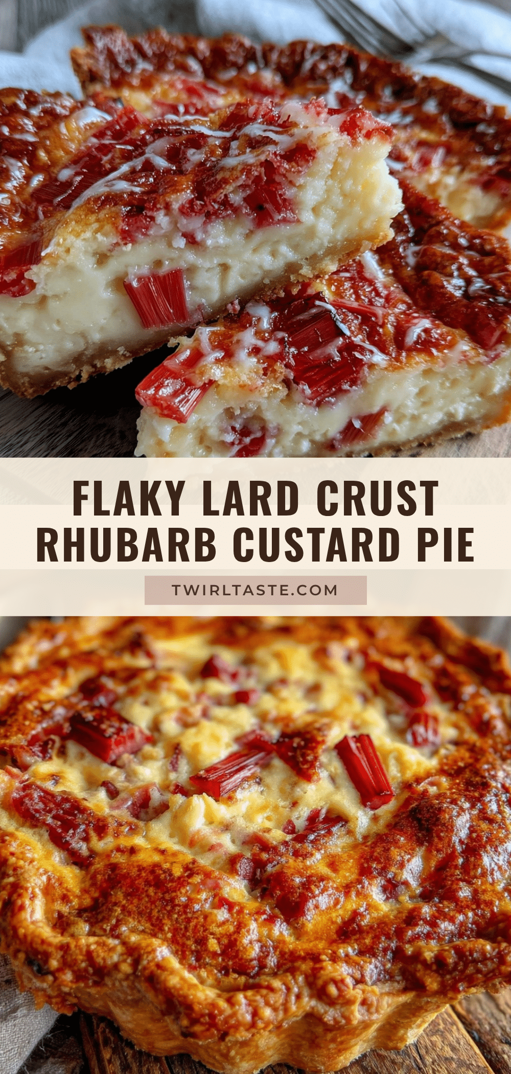 rhubarb custard pie recipe