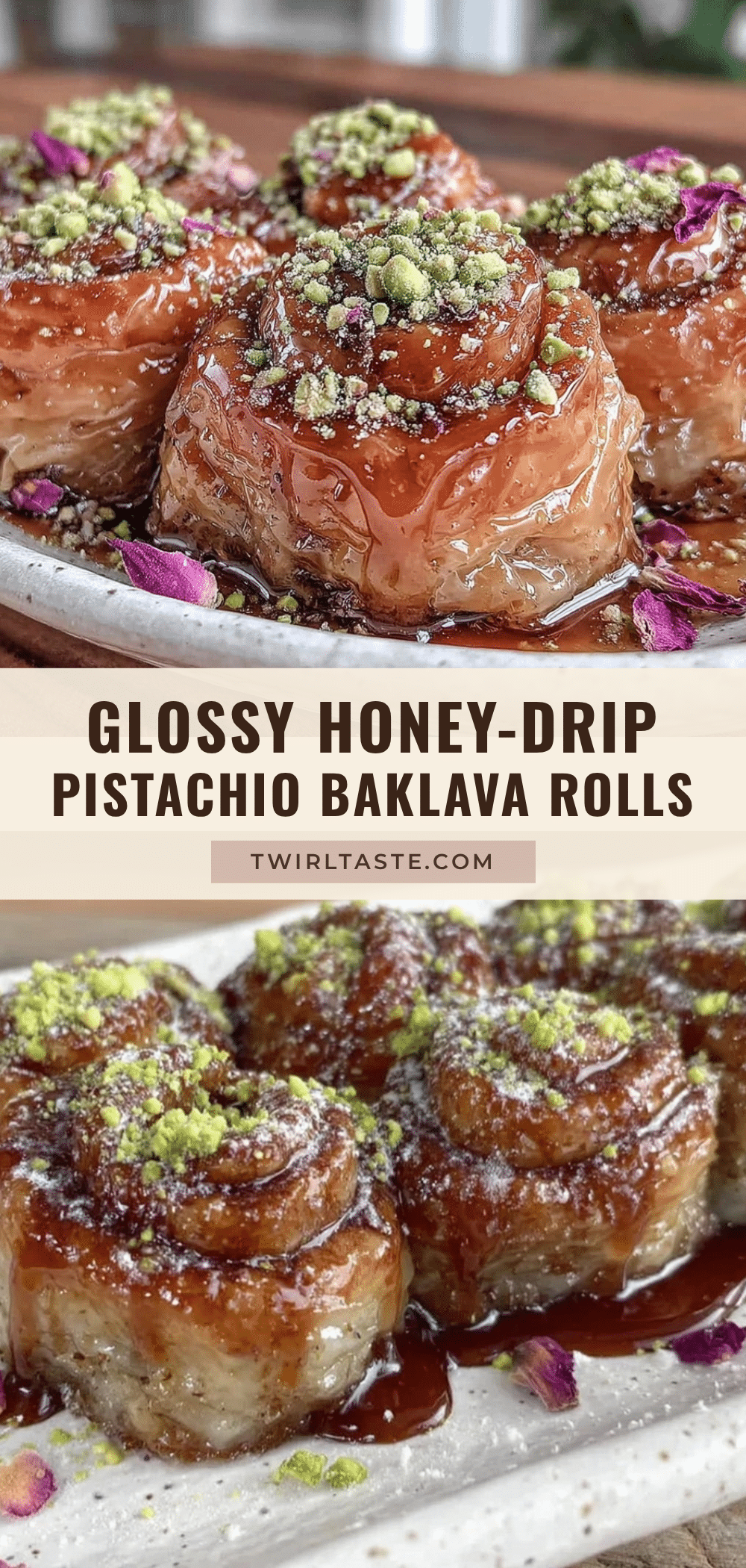savory honey-drip baklava rolls recipe