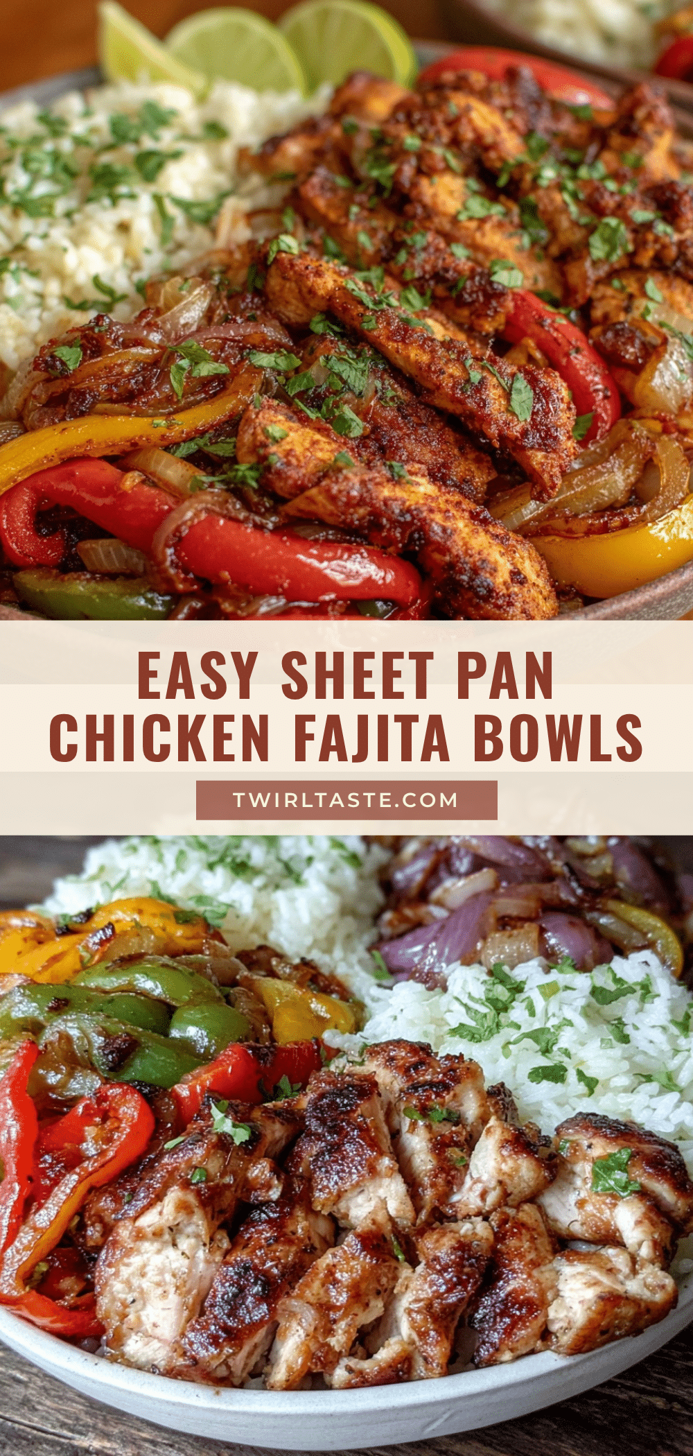 sheet pan chicken fajita meal prep bowls recipe