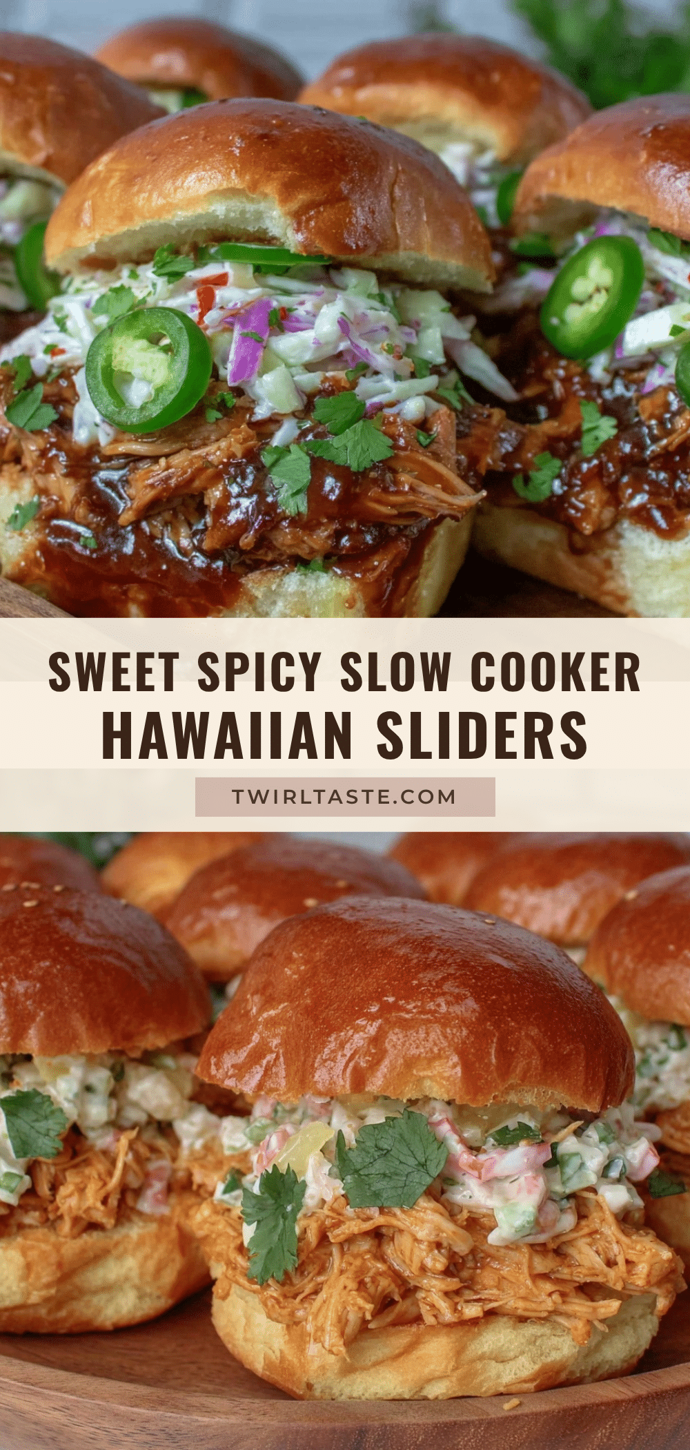 slow cooker Hawaiian teriyaki chicken sliders recipe