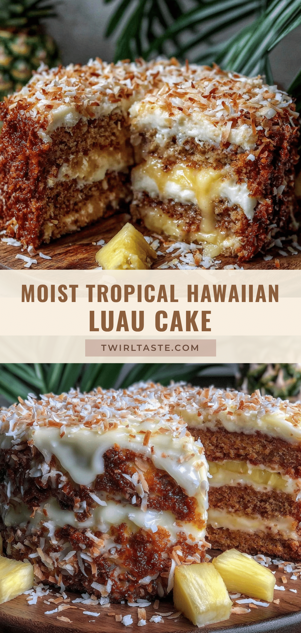 tropical hawaiian luau cake recipe
