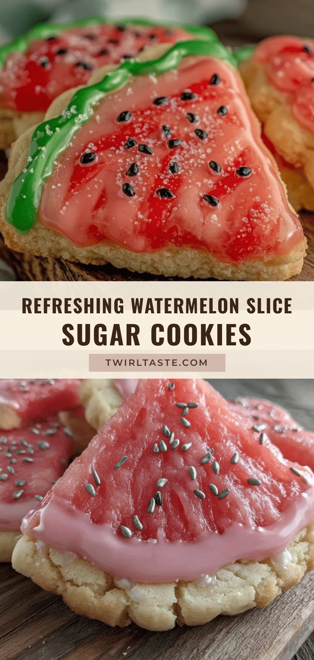 watermelon slice sugar cookies recipe