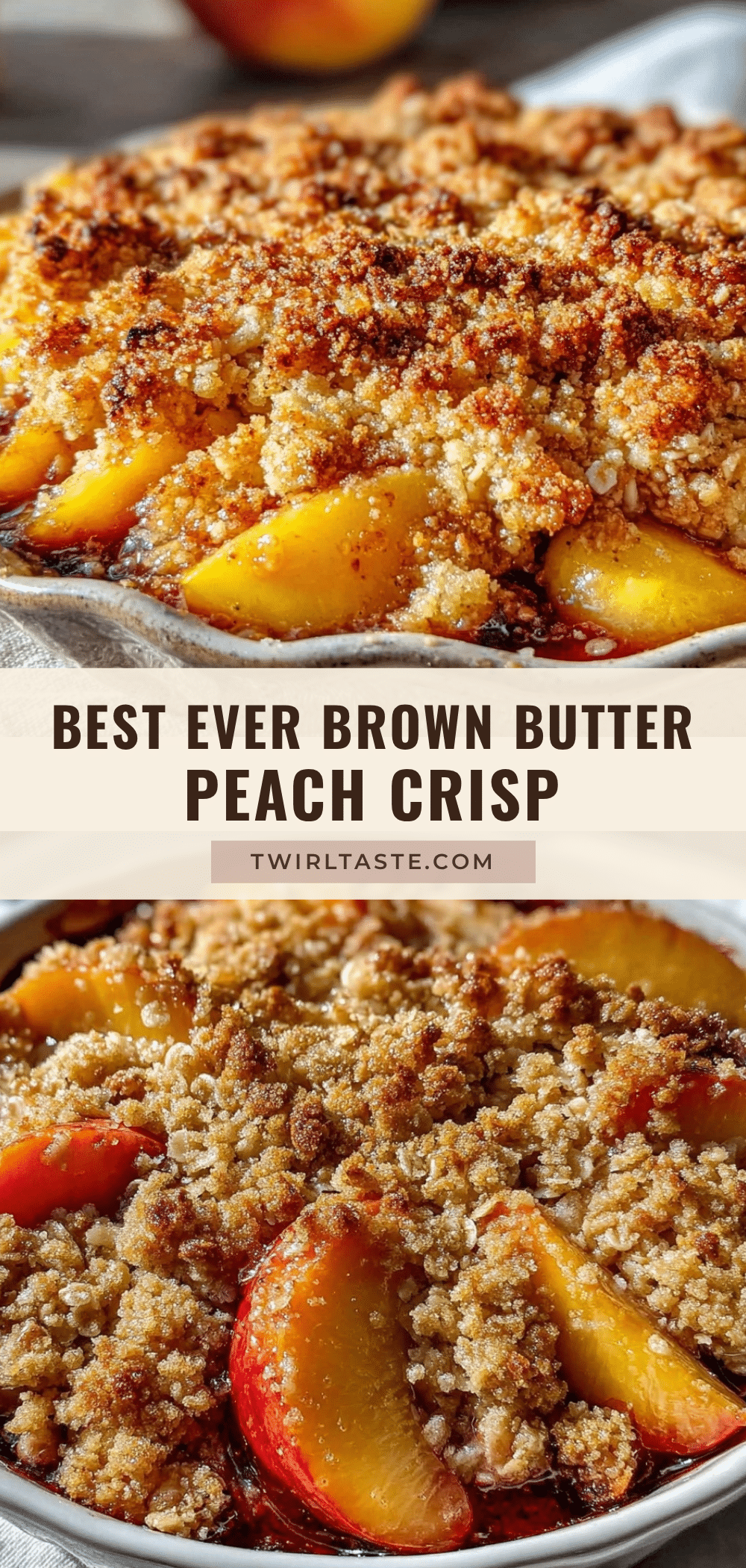 brown butter fresh peach crisp recipe