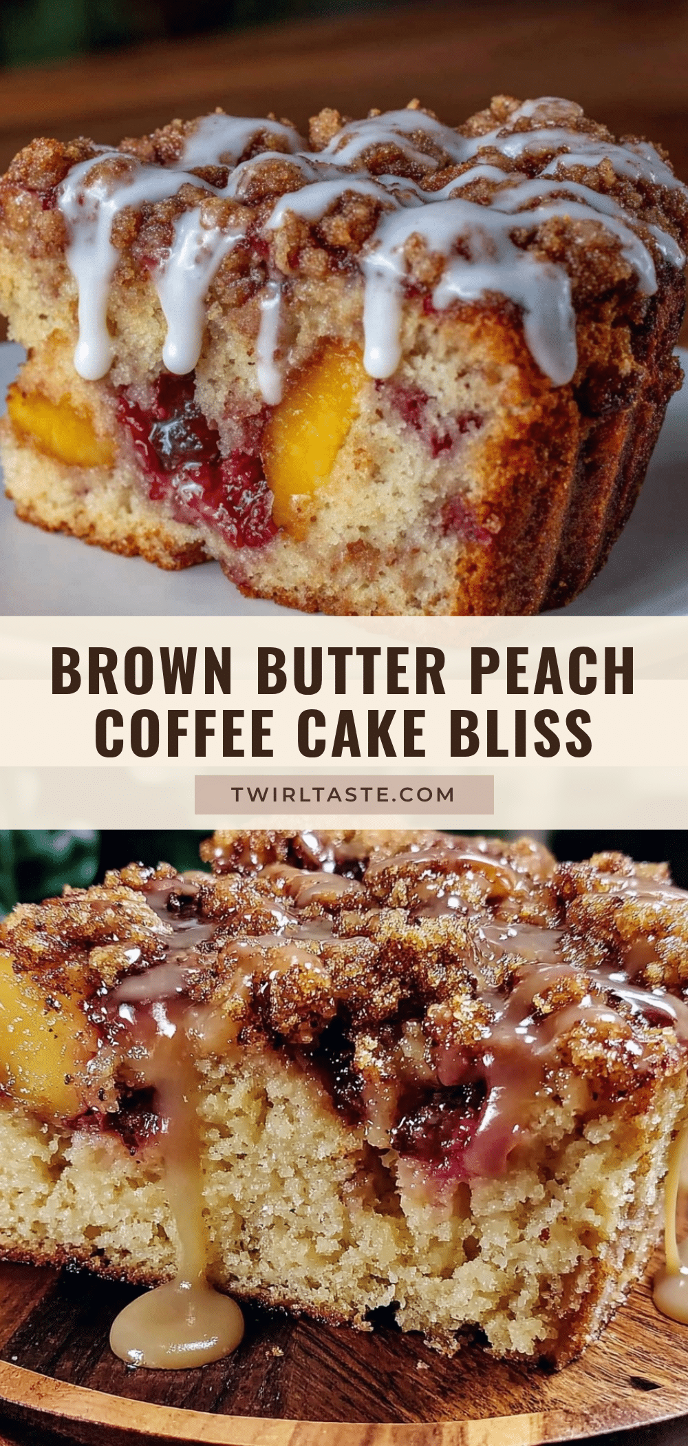 brown butter peach coffee cake recipe