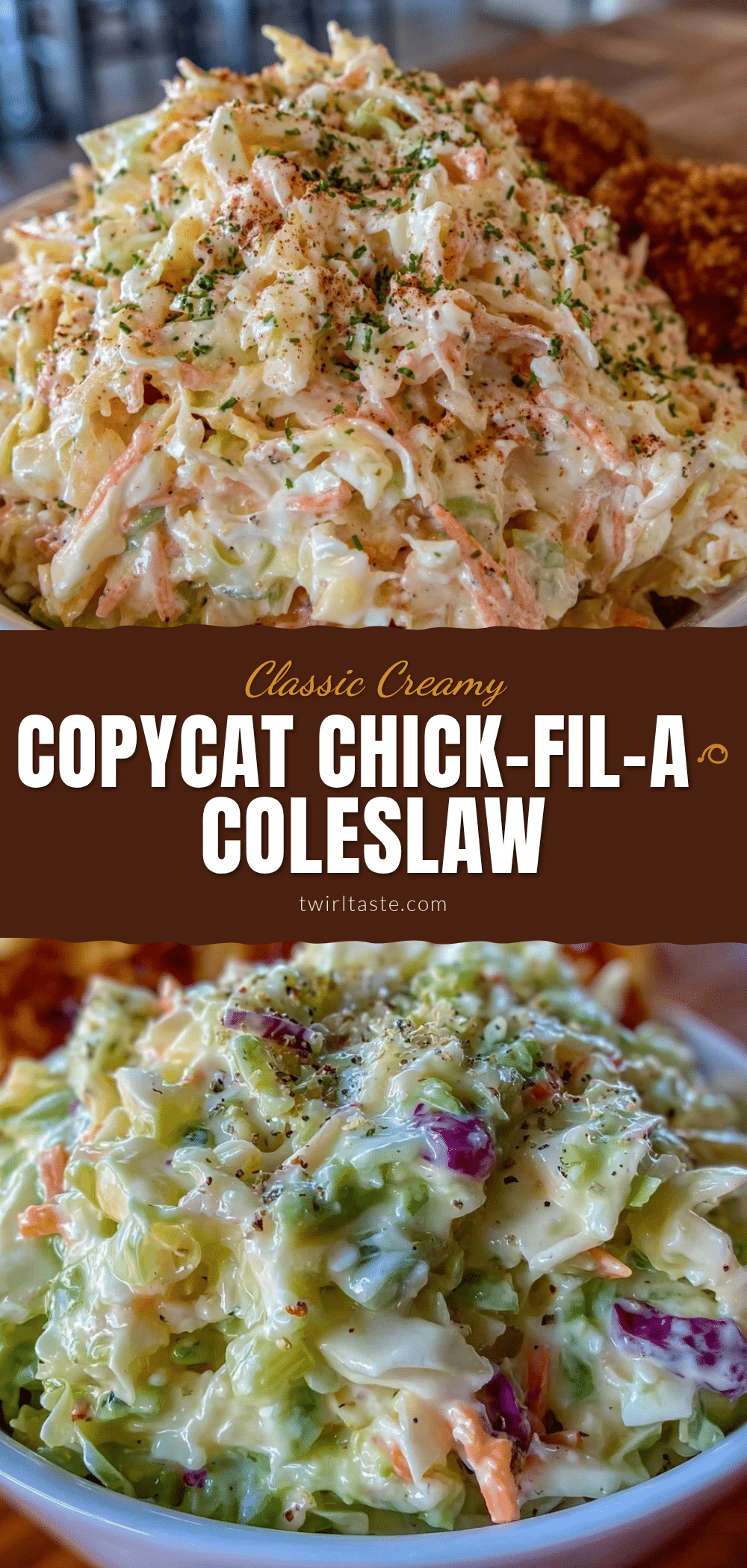 Classic Creamy Copycat Chick-fil-A Coleslaw recipe