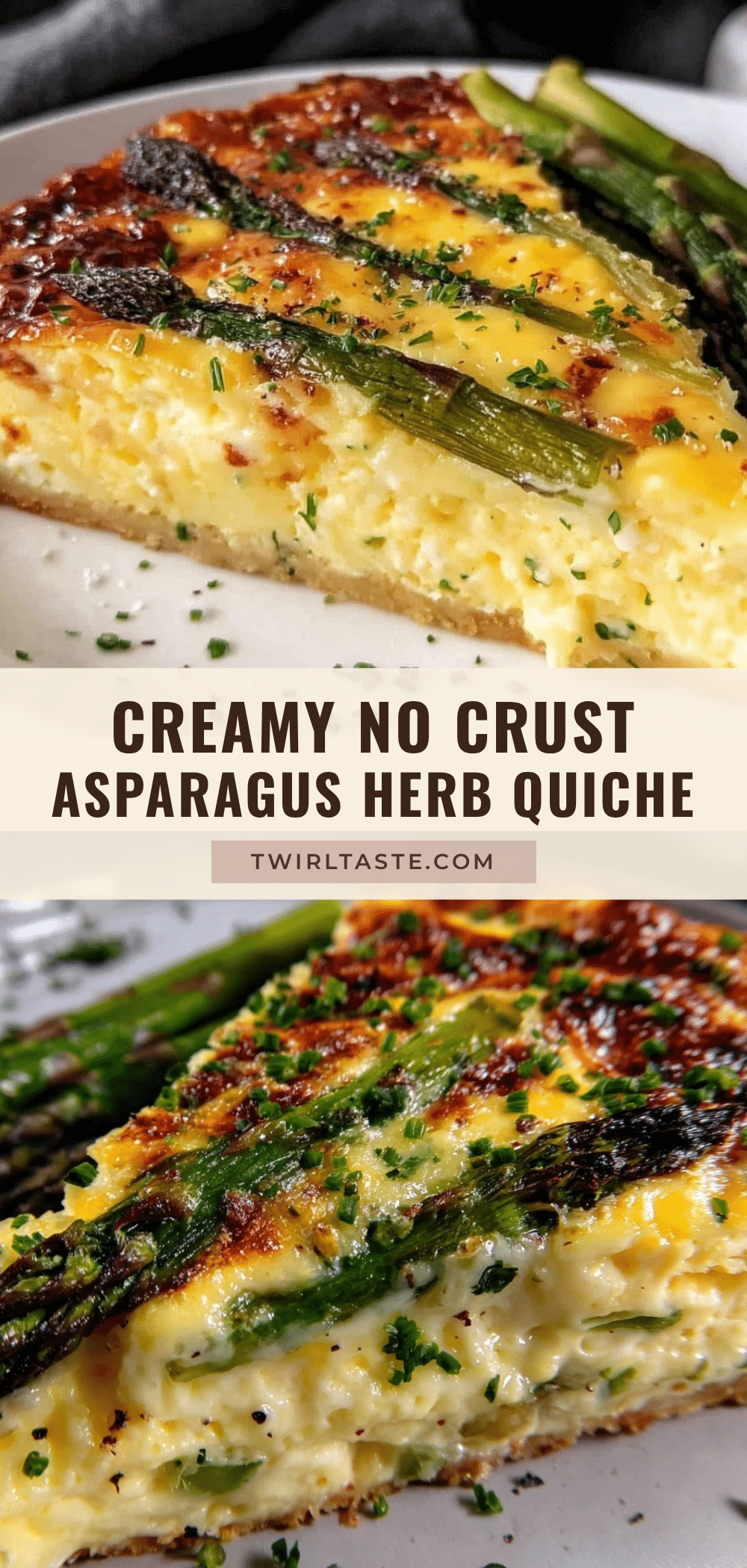 creamy asparagus herb quiche recipe