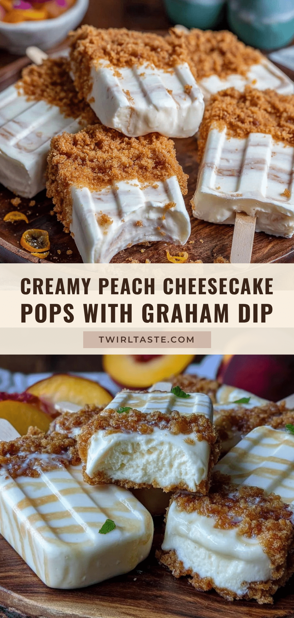 creamy peach cheesecake ice cream popsicles recipe