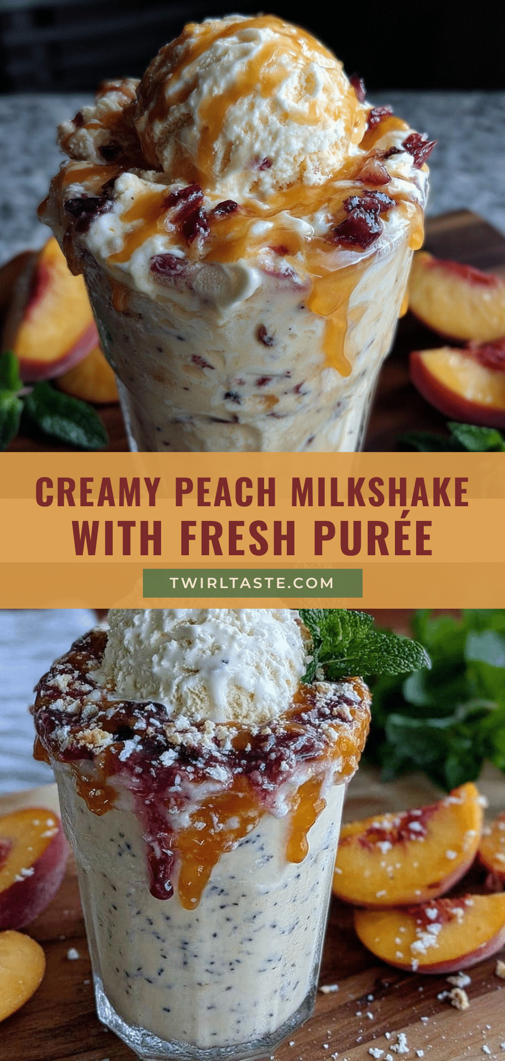 creamy peach milkshake recipe