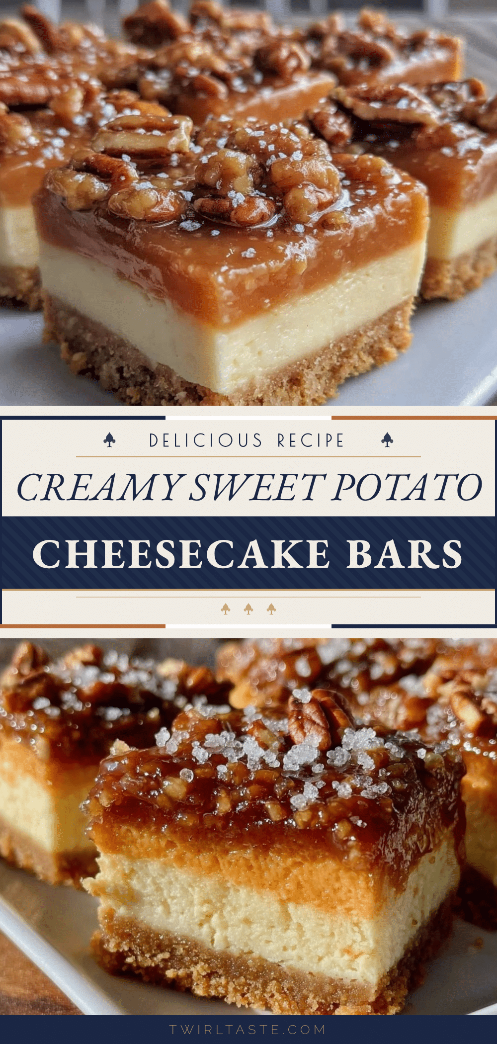 creamy sweet potato cheesecake bars recipe