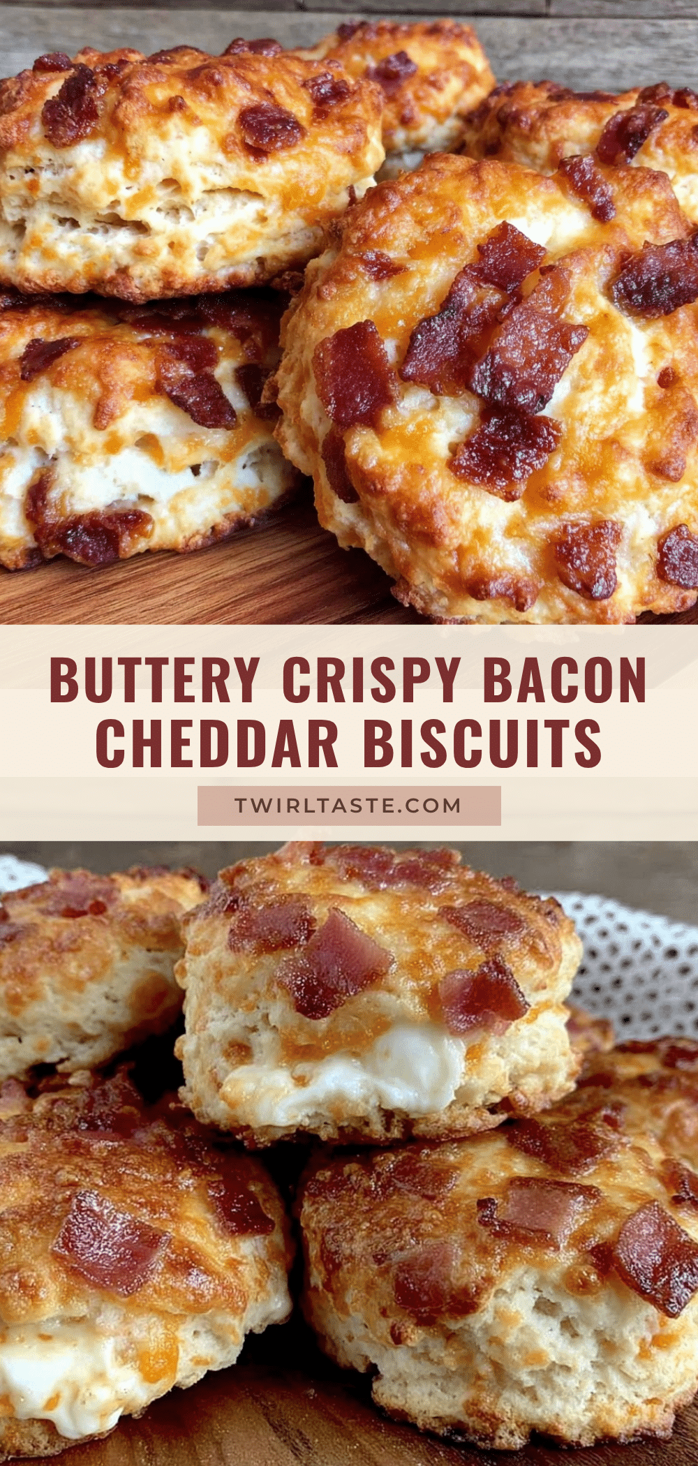 crispy bacon cheddar biscuits recipe