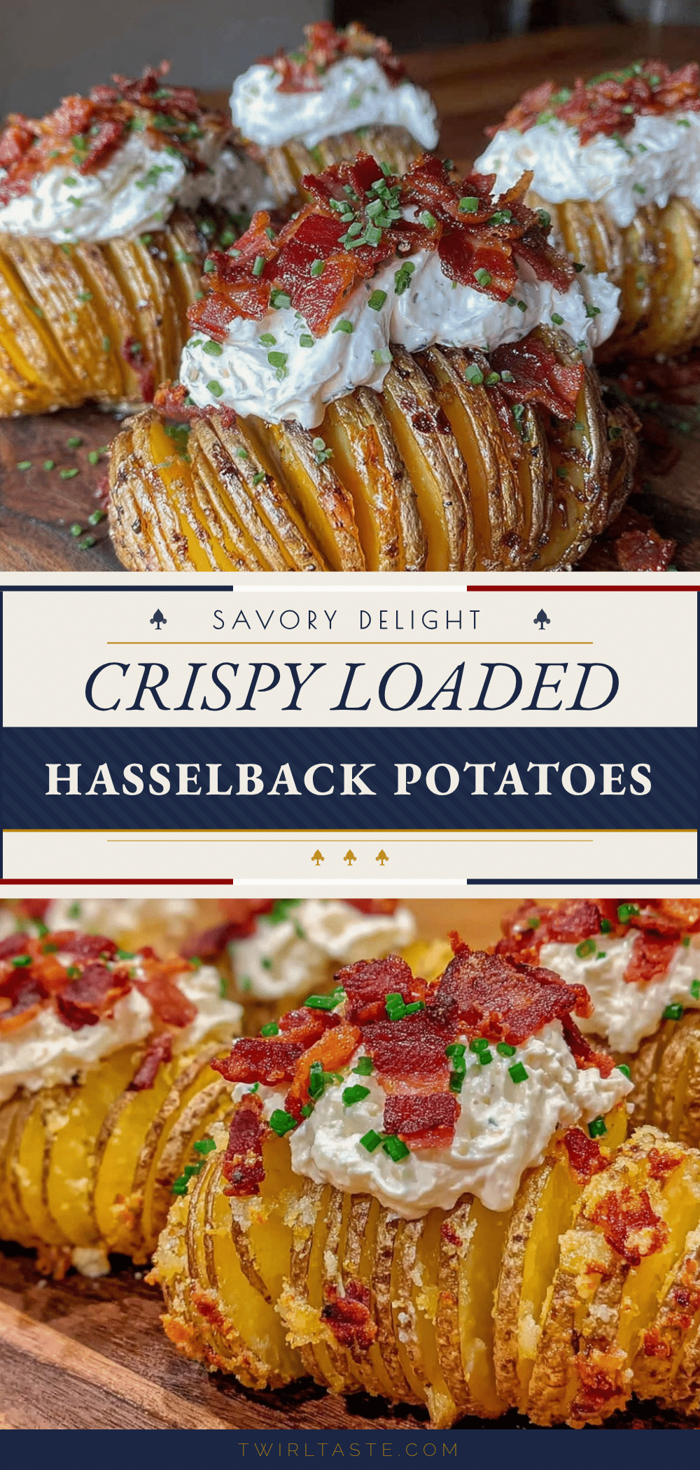 crispy loaded Hasselback potatoes recipe