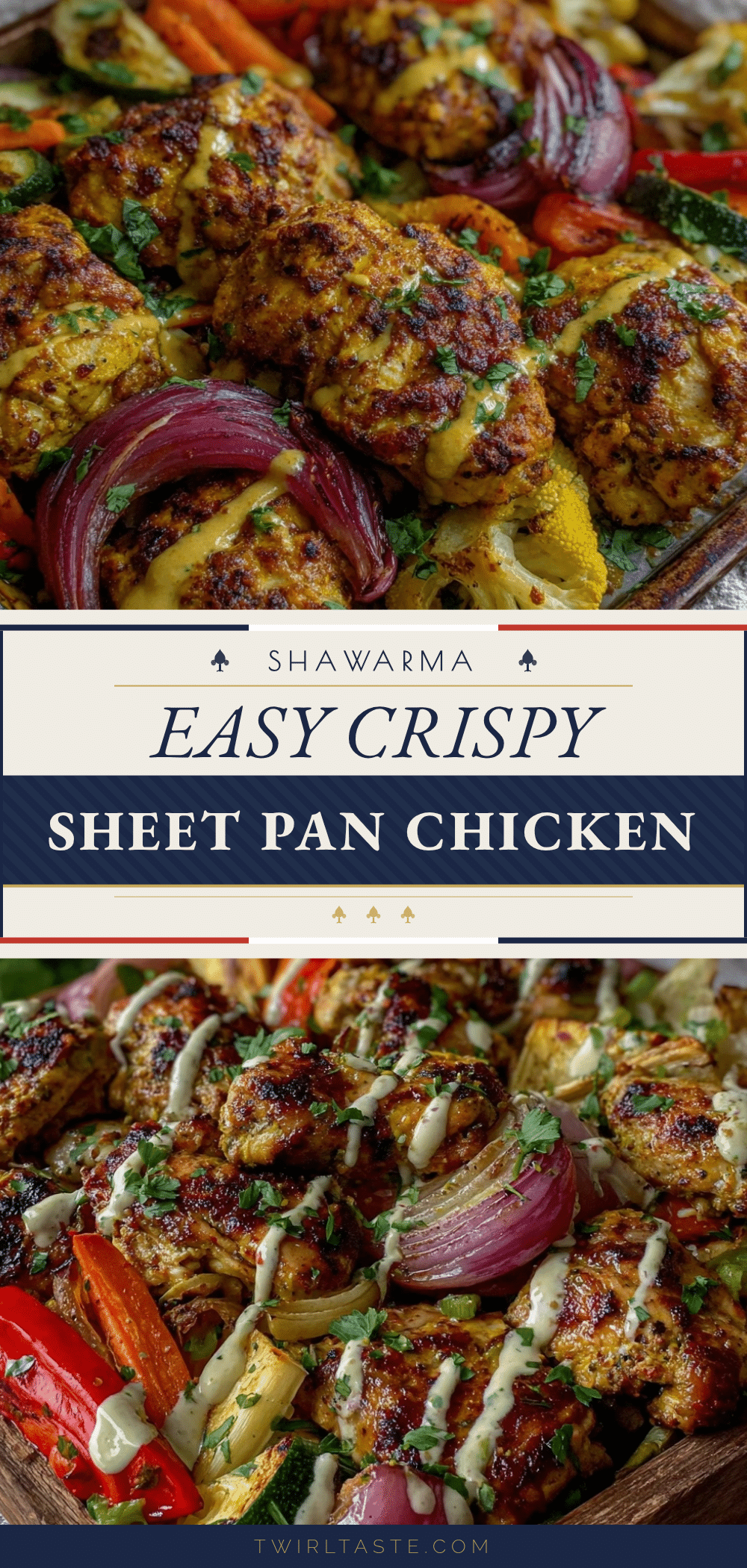 crispy sheet pan chicken shawarma recipe