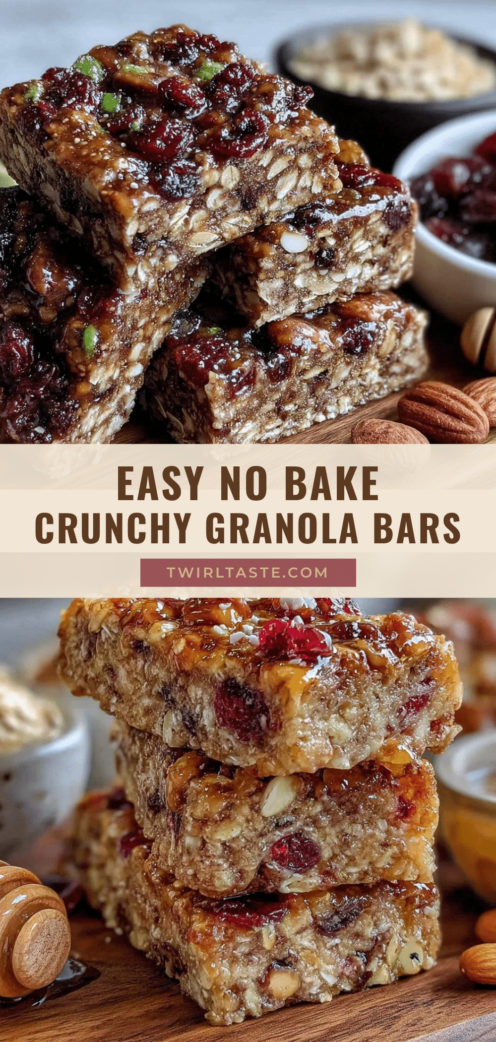 easy no bake homemade granola bars recipe