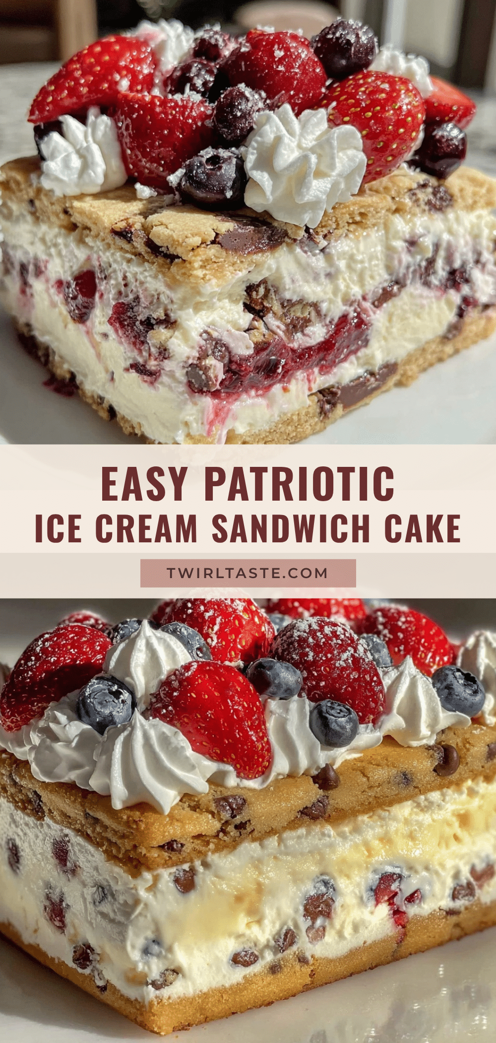 easy patriotic ice cream sandwich cake recipe