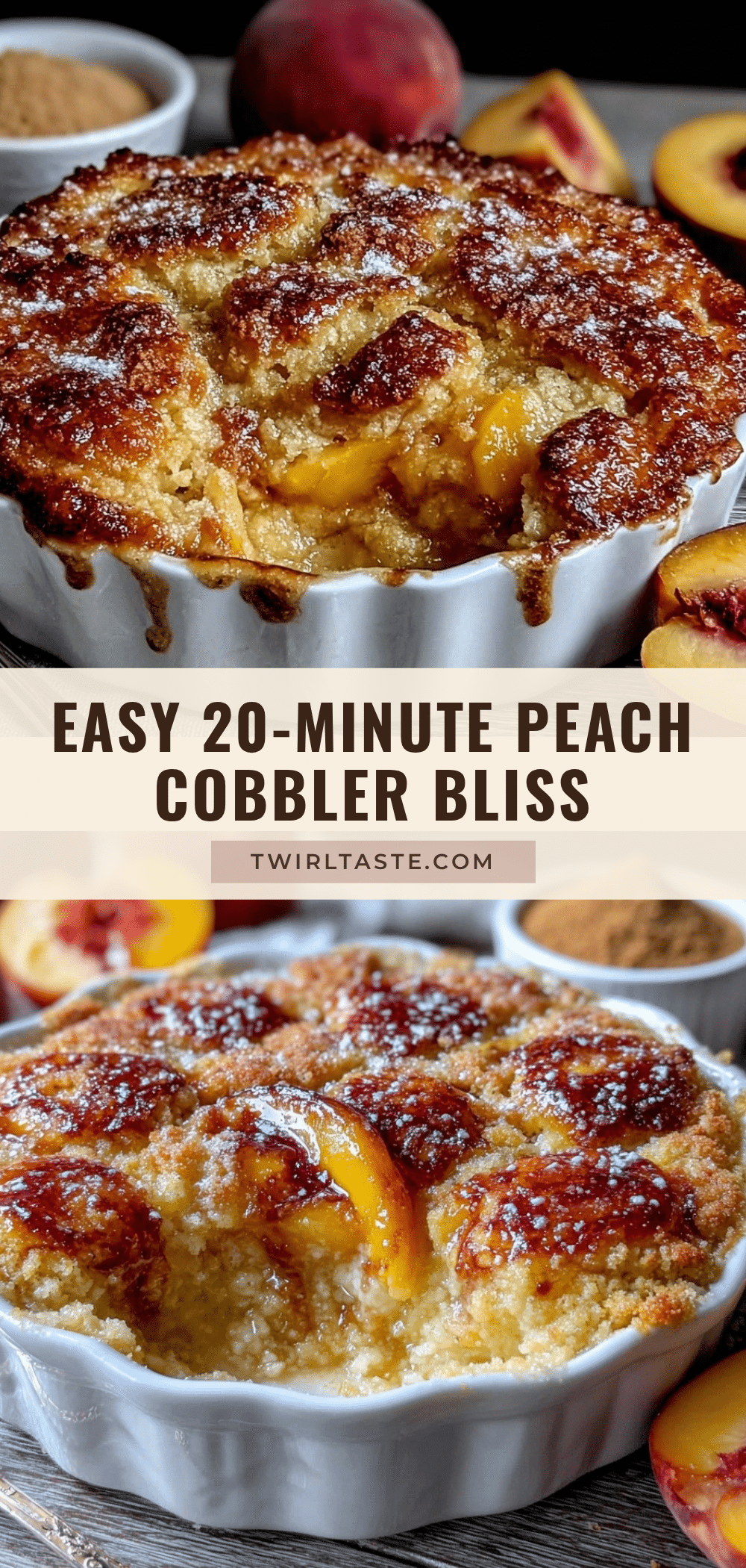easy quick peach cobbler recipe