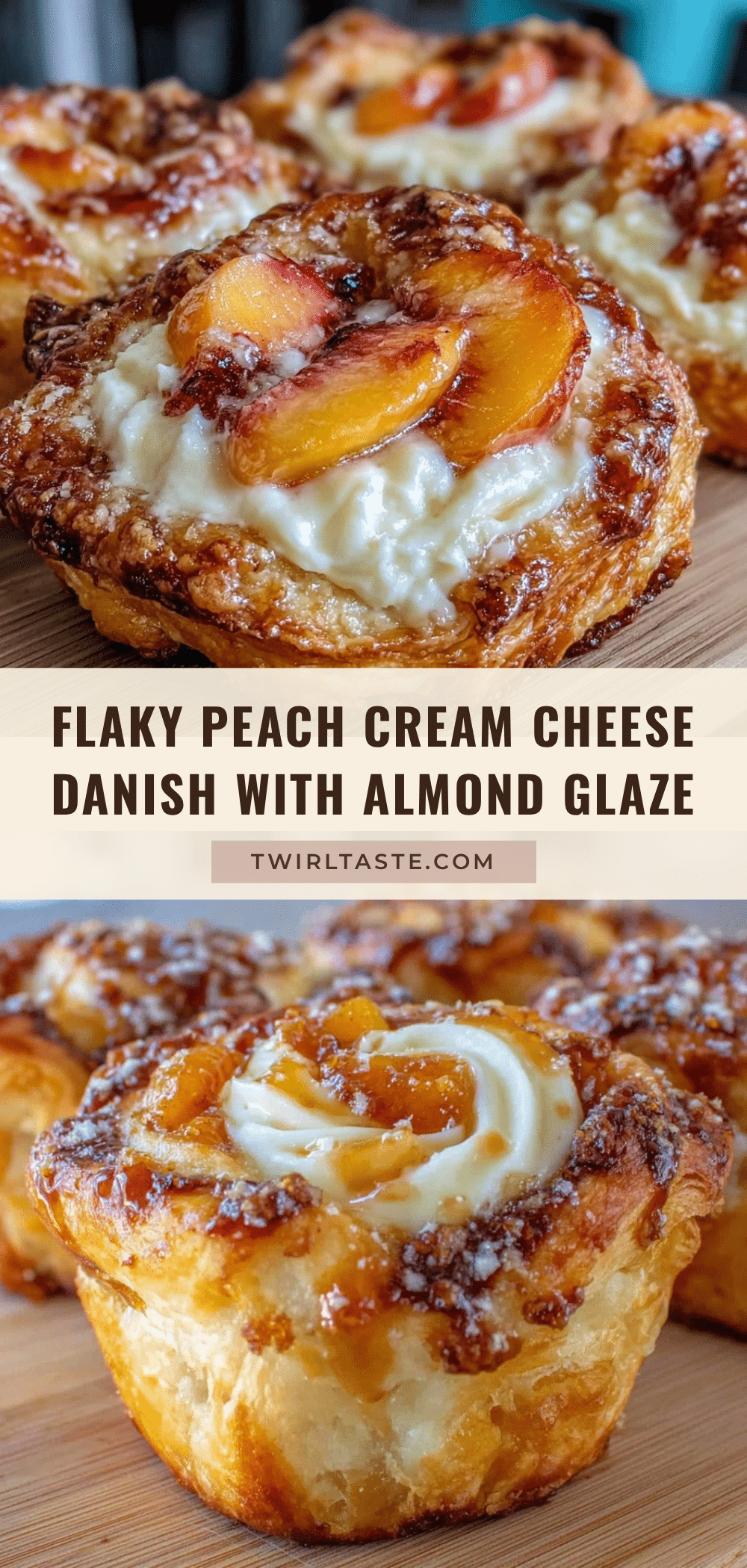 Flaky Peach and Cream Cheese Danish recipe