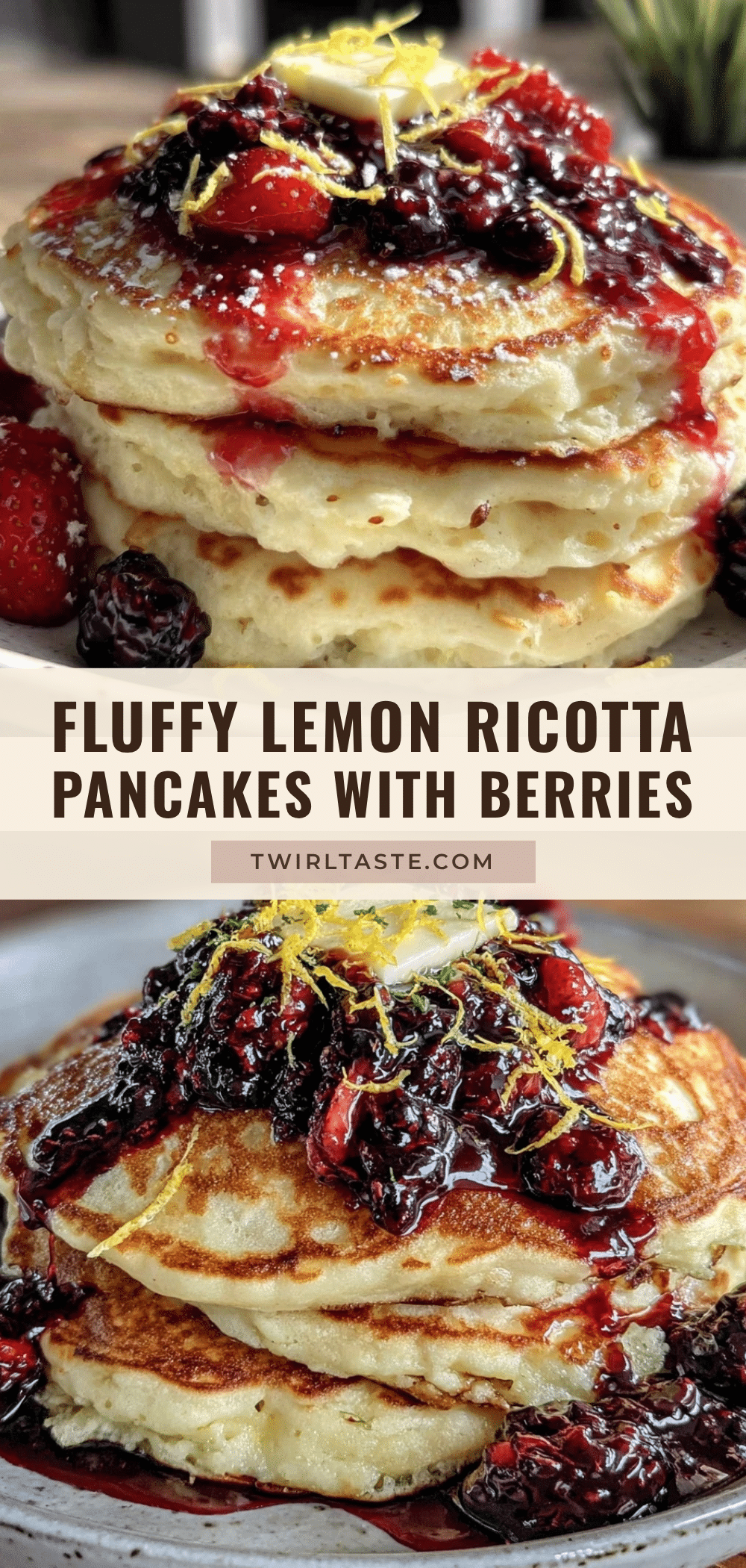 fluffy lemon ricotta pancakes recipe