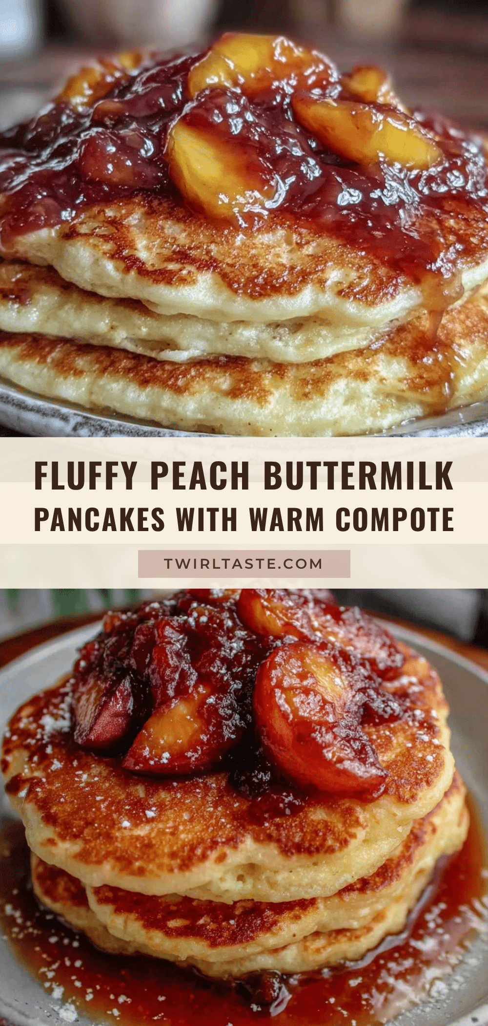 fluffy peach buttermilk pancakes recipe