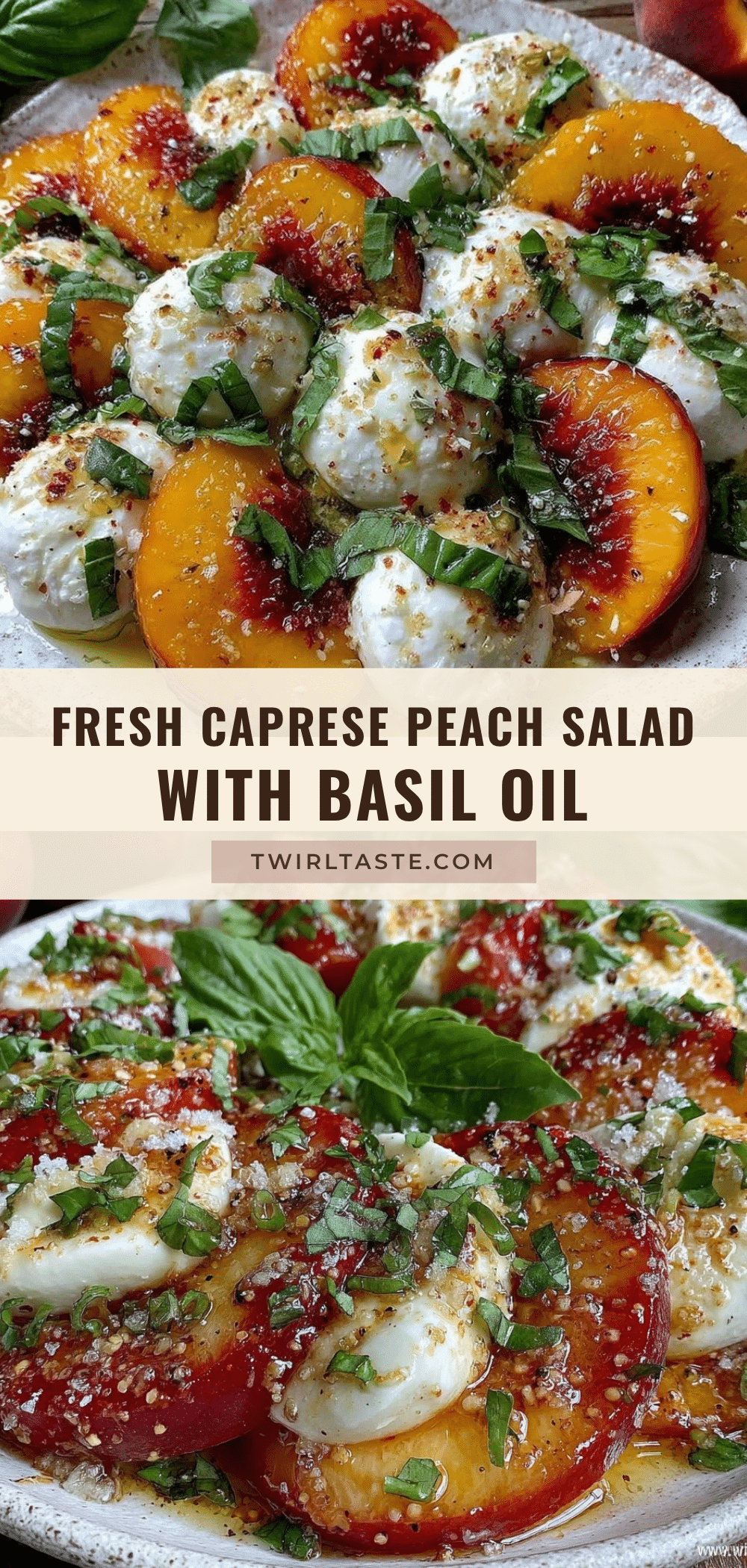 Fresh Caprese Peach Salad recipe