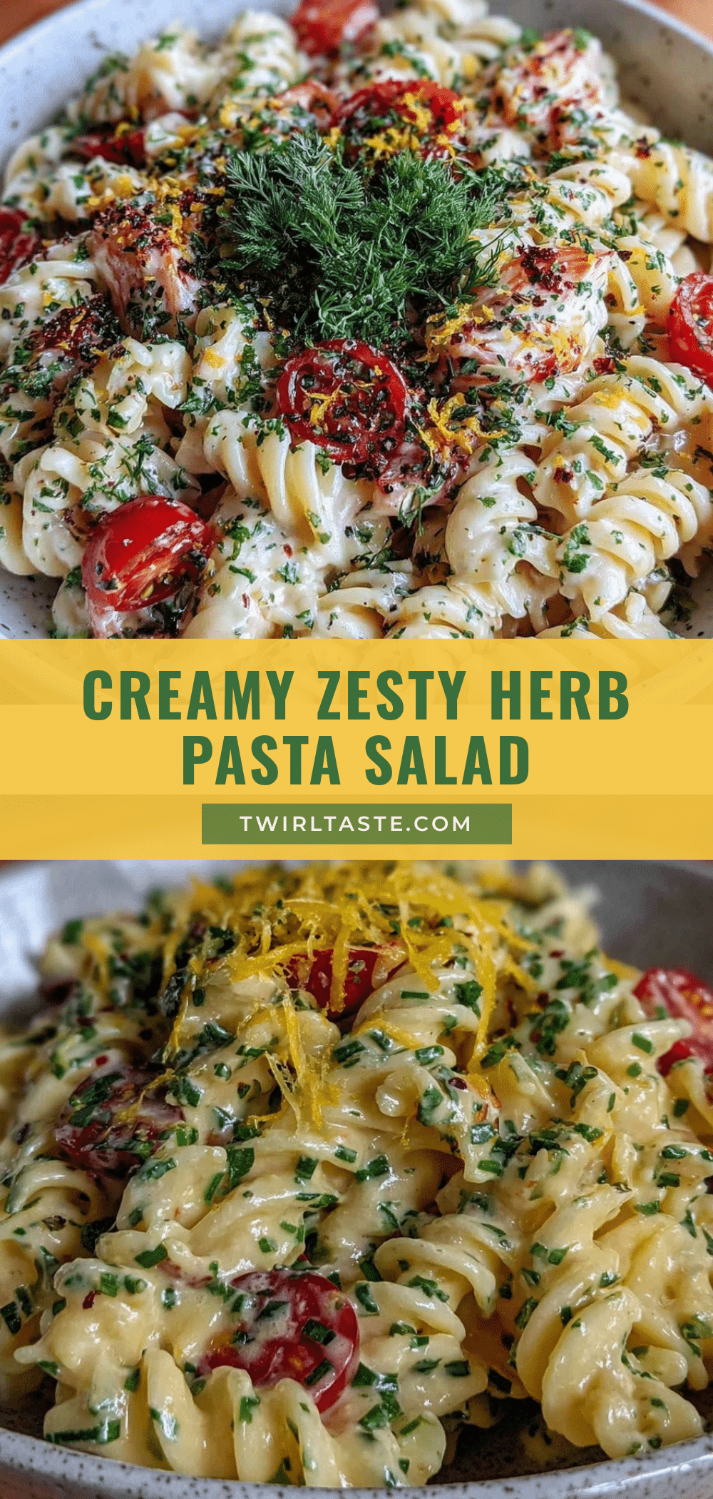 fresh creamy herb pasta salad recipe