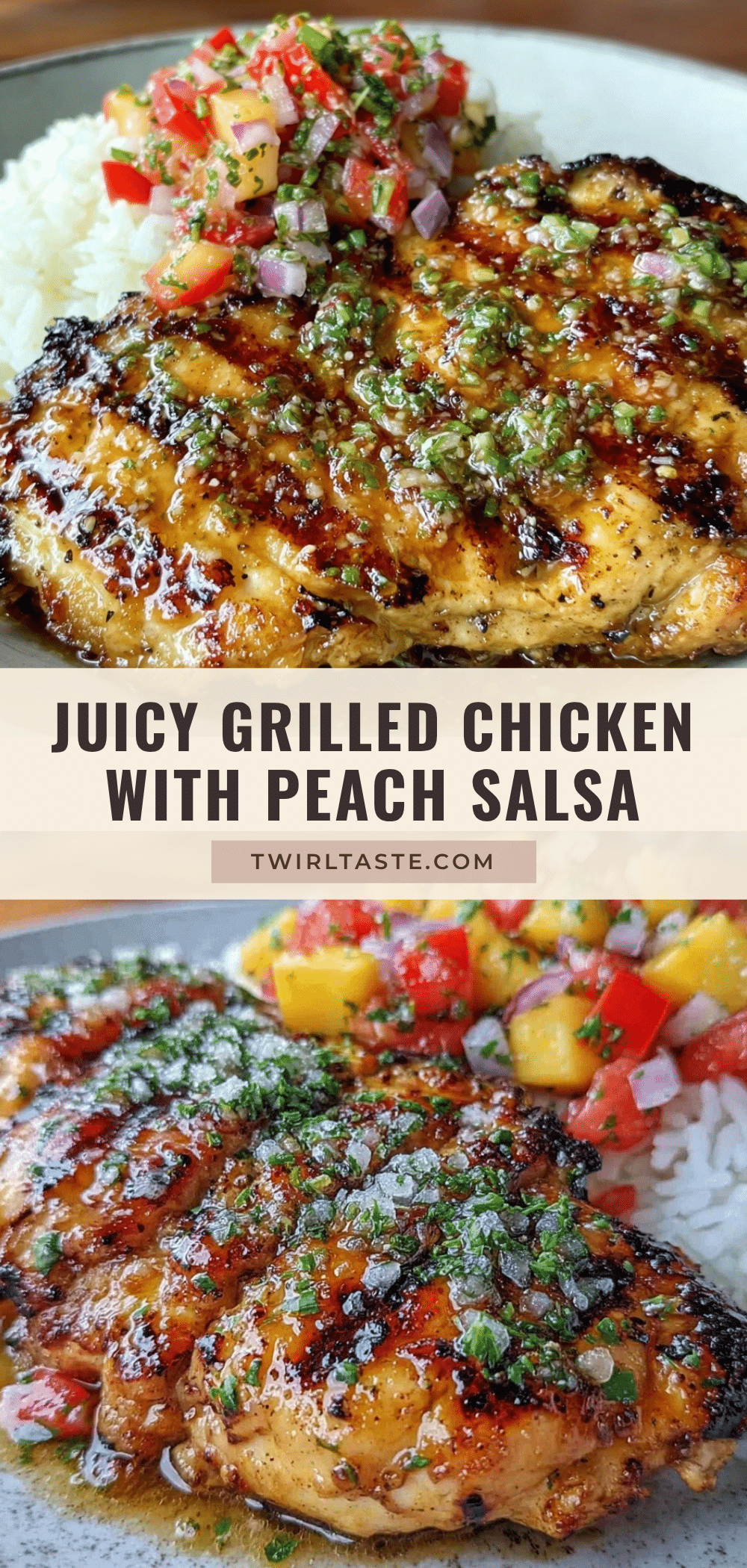 fresh grilled chicken with peach salsa recipe