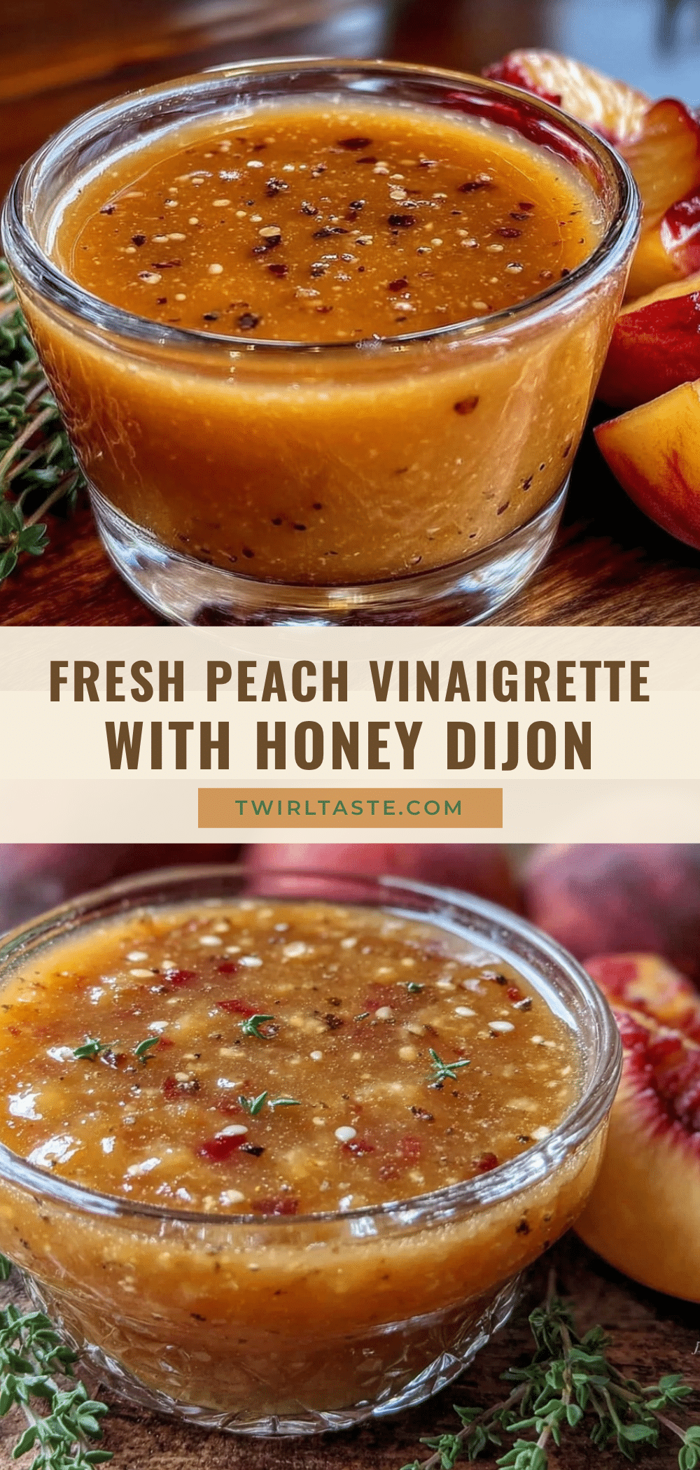 fresh healthy peach vinaigrette recipe