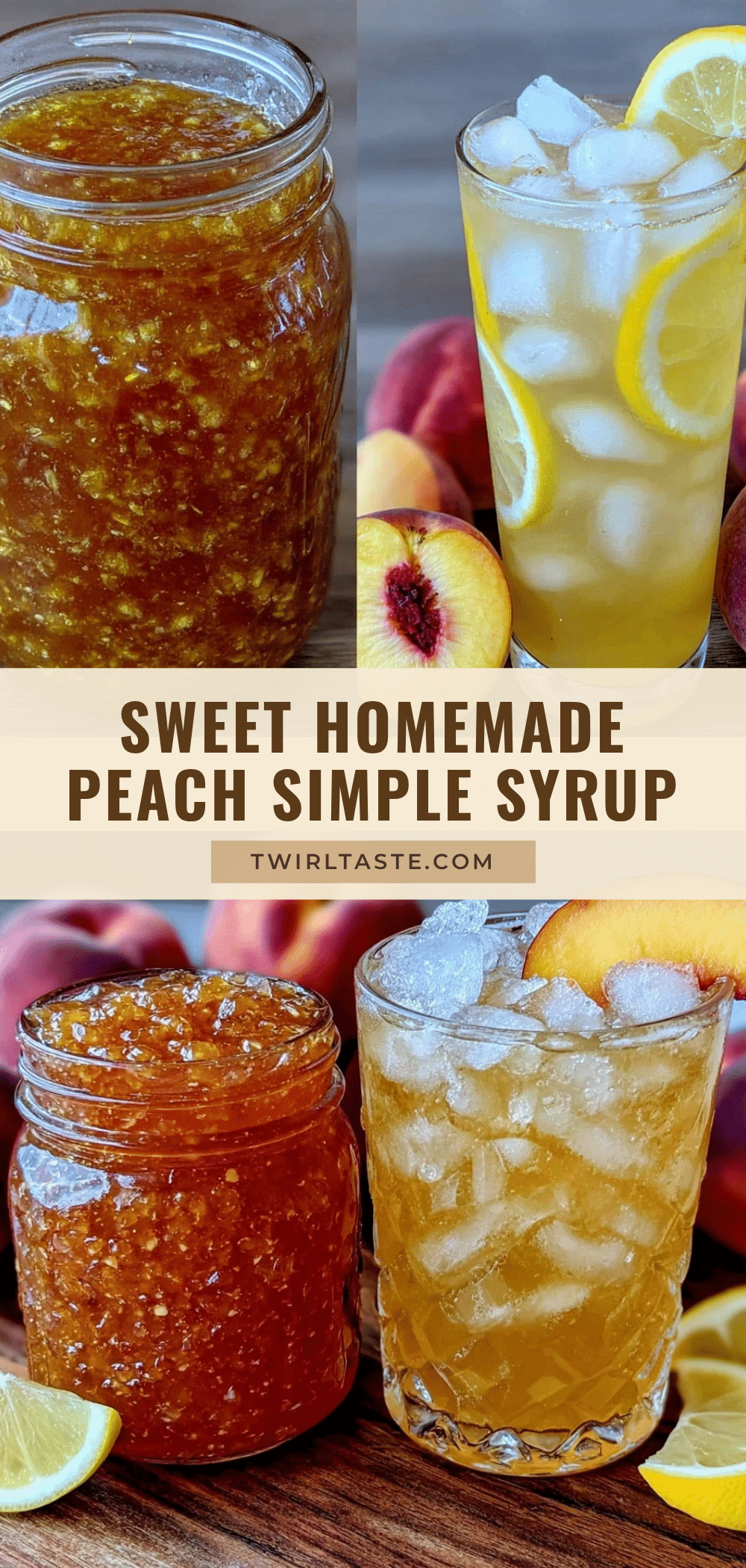 fresh homemade peach simple syrup recipe