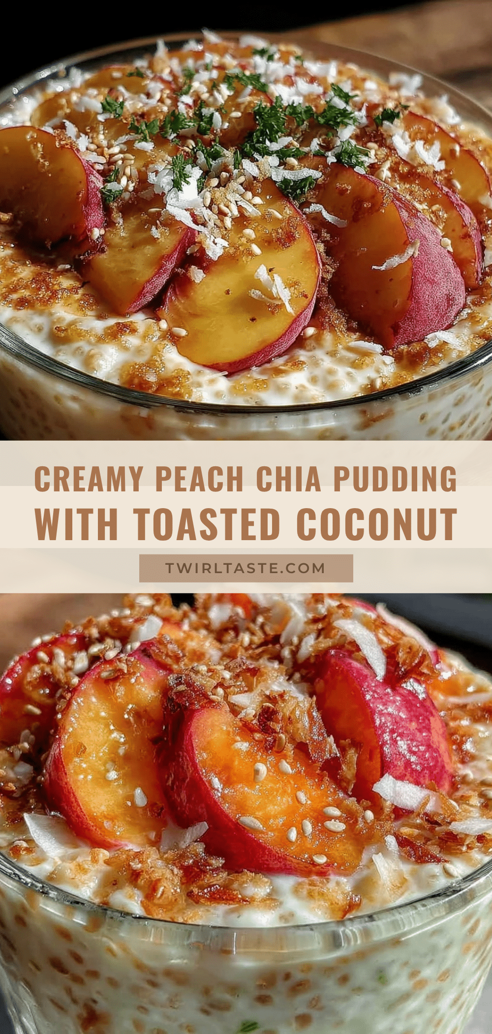 fresh peach chia pudding recipe