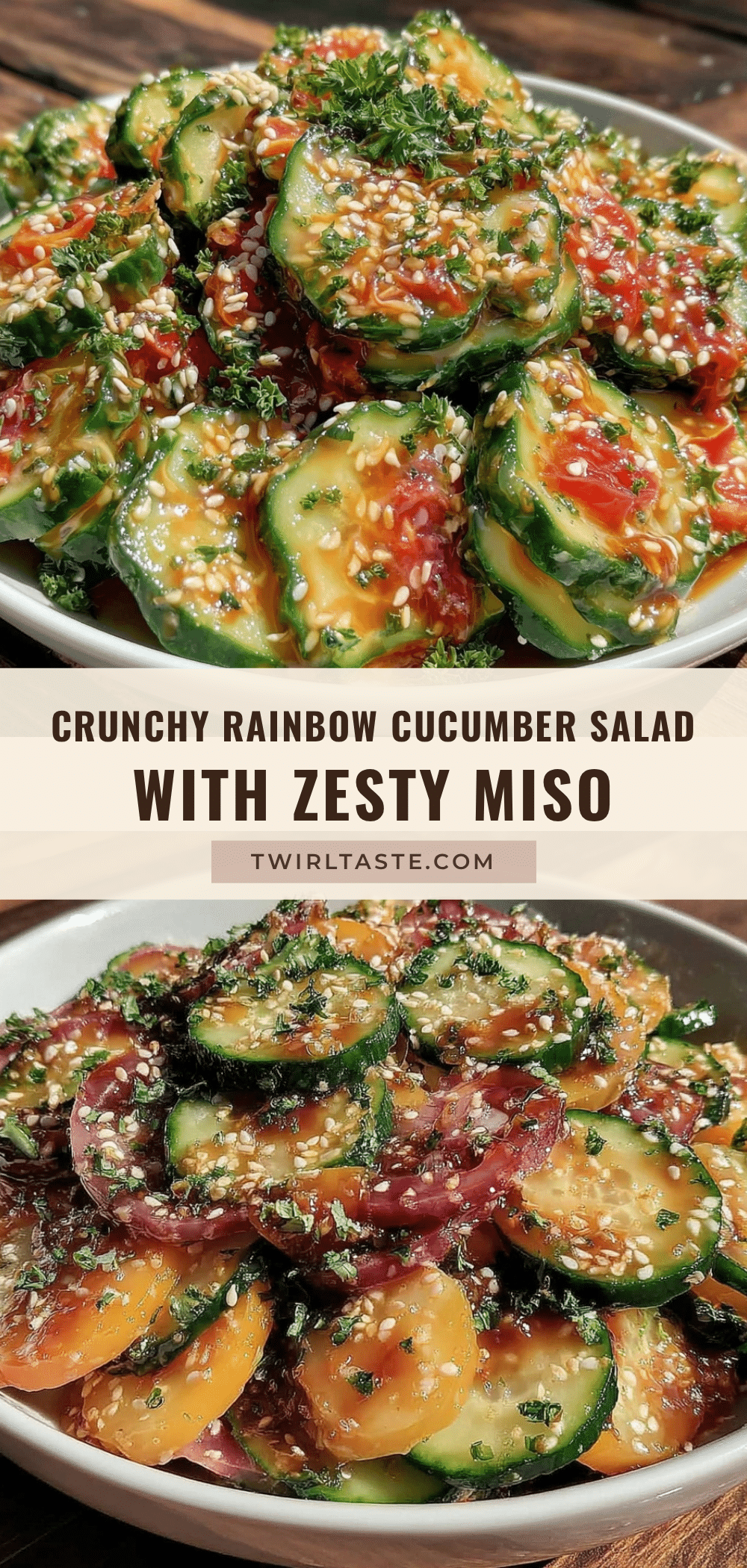fresh rainbow cucumber salad recipe